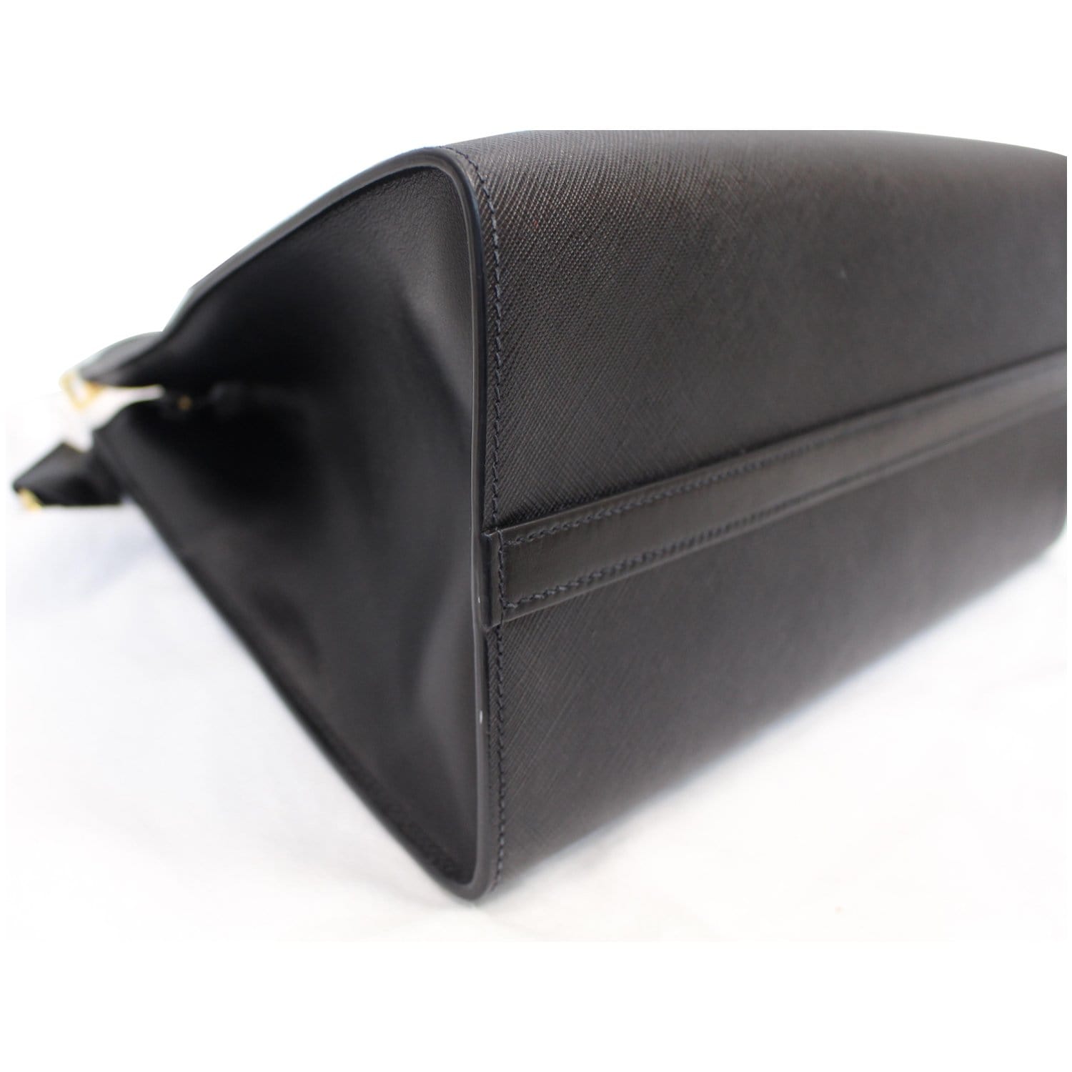 PRADA Paradigme Saffiano Leather Tote Shoulder Bag Black