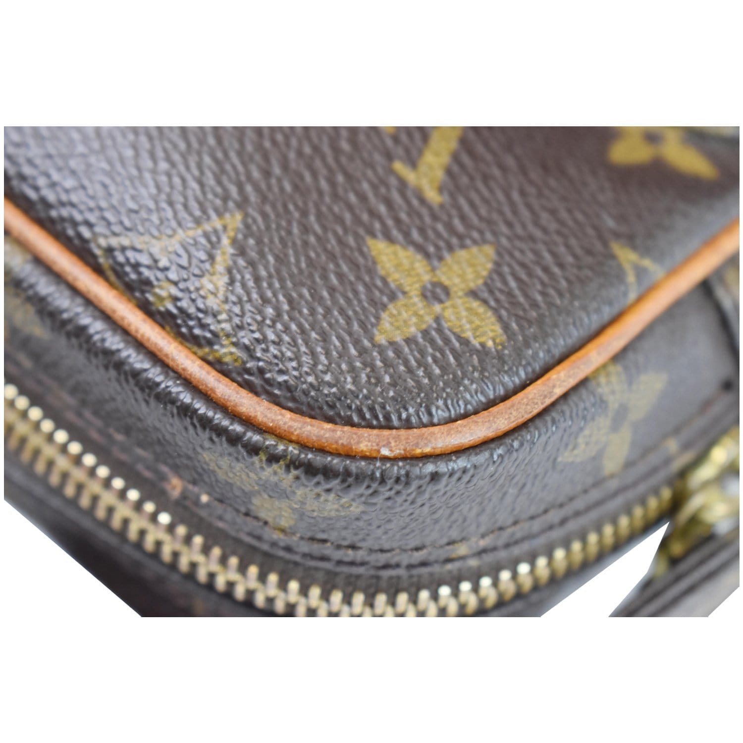 LOUIS VUITTON Amazone Monogram Canvas Shoulder Bag Brown