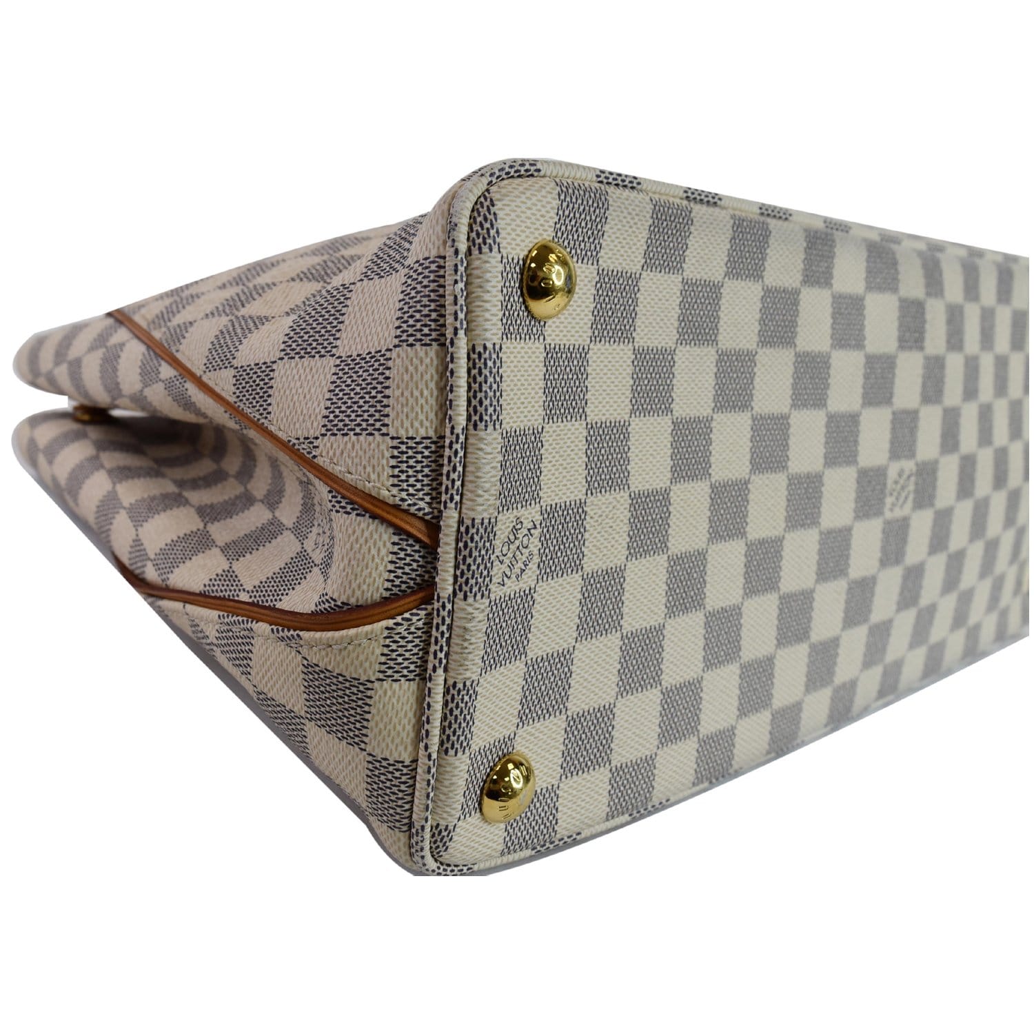 LOUIS VUITTON Calvi Damier Azur Shoulder Bag White