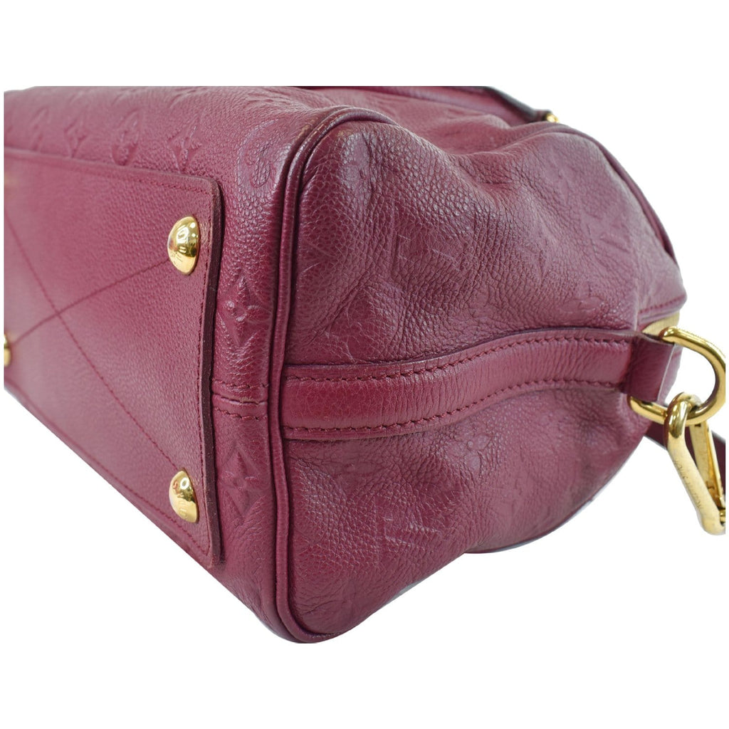 LOUIS VUITTON Speedy 25 Bandouliere Empreinte Leather Shoulder Bag Purple