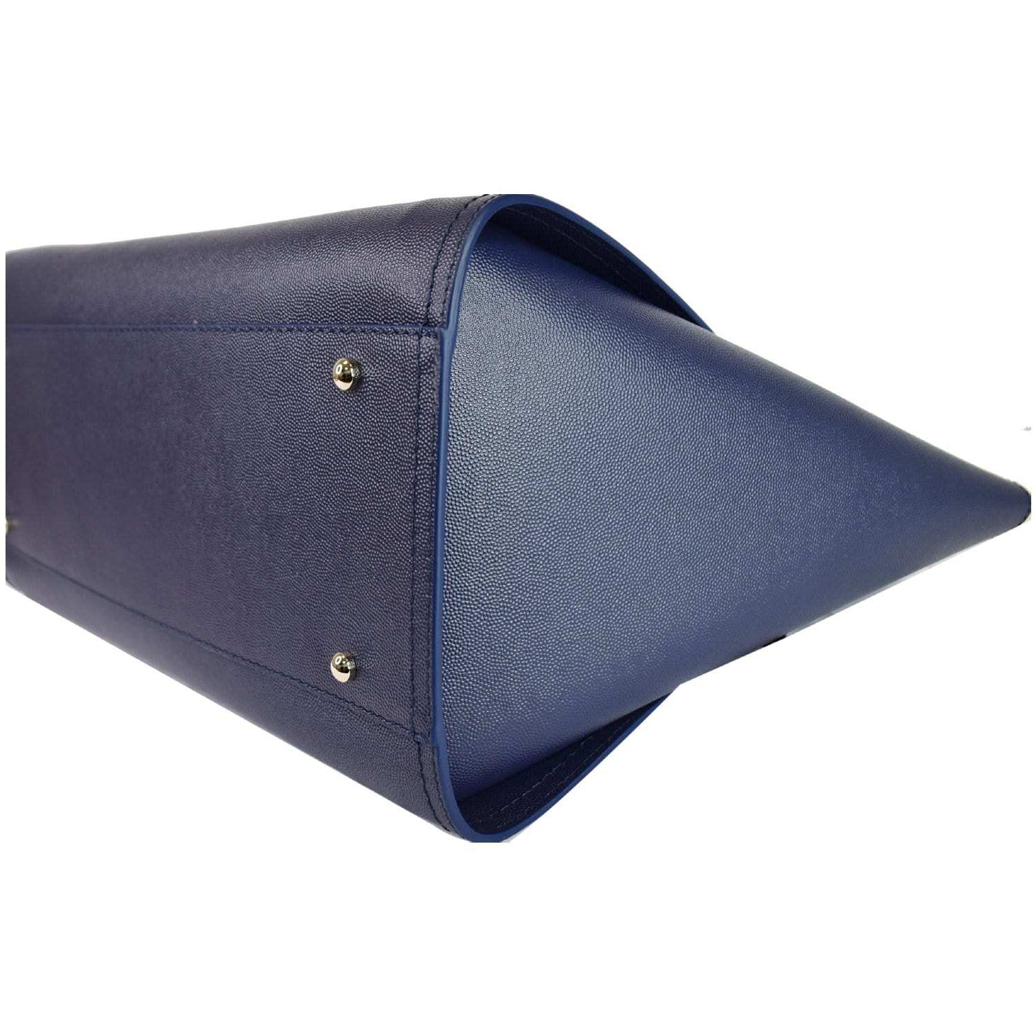 CHANEL Deauville Studded Caviar Tote Shoulder Bag Blue