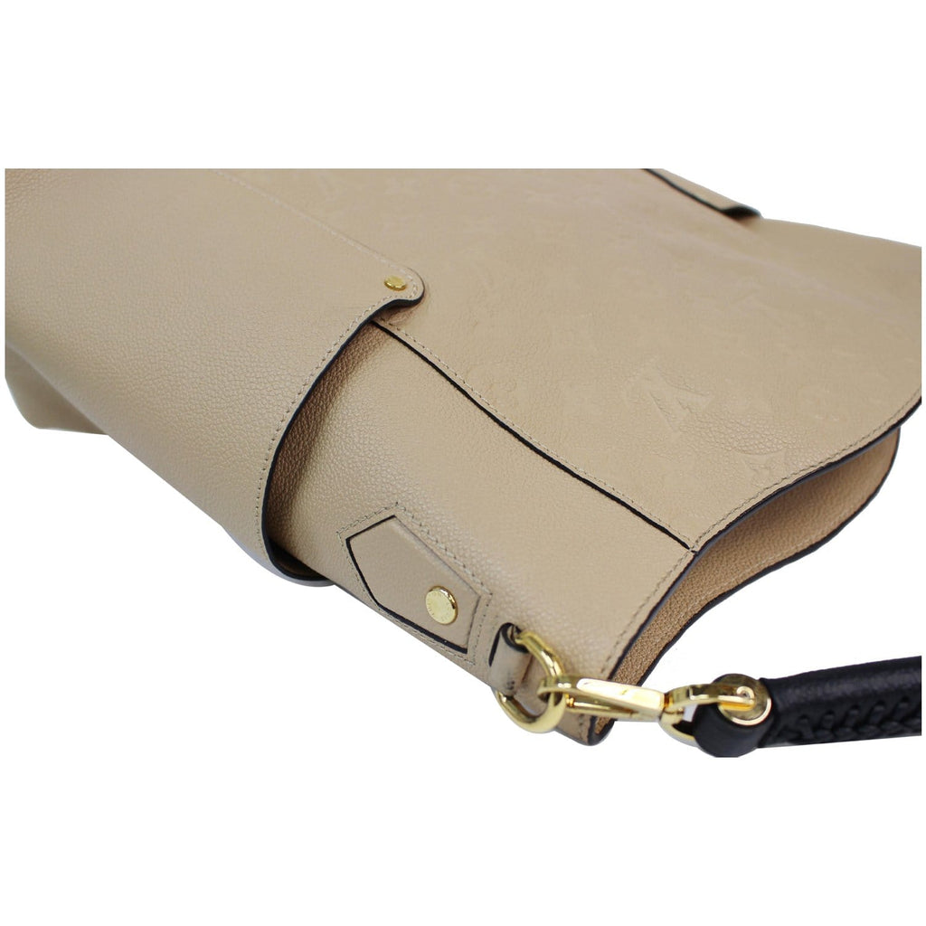 LOUIS VUITTON Bagatelle Monogram Empreinte Shoulder Bag Beige
