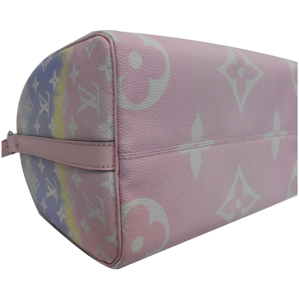LOUIS VUITTON Escale Speedy 30 Bandouliere Monogram Canvas Shoulder Bag Pastel
