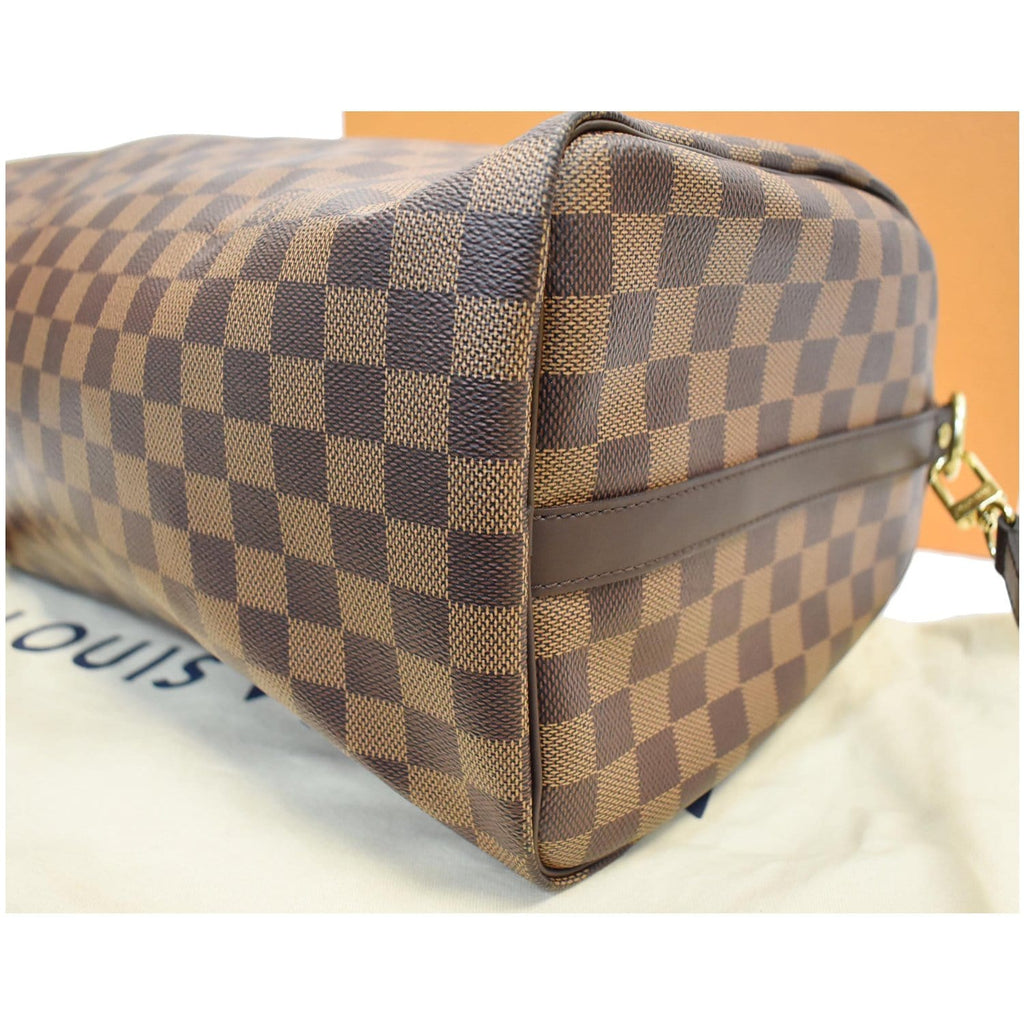 LOUIS VUITTON Speedy 35 Bandouliere Damier Ebene Shoulder Bag Brown
