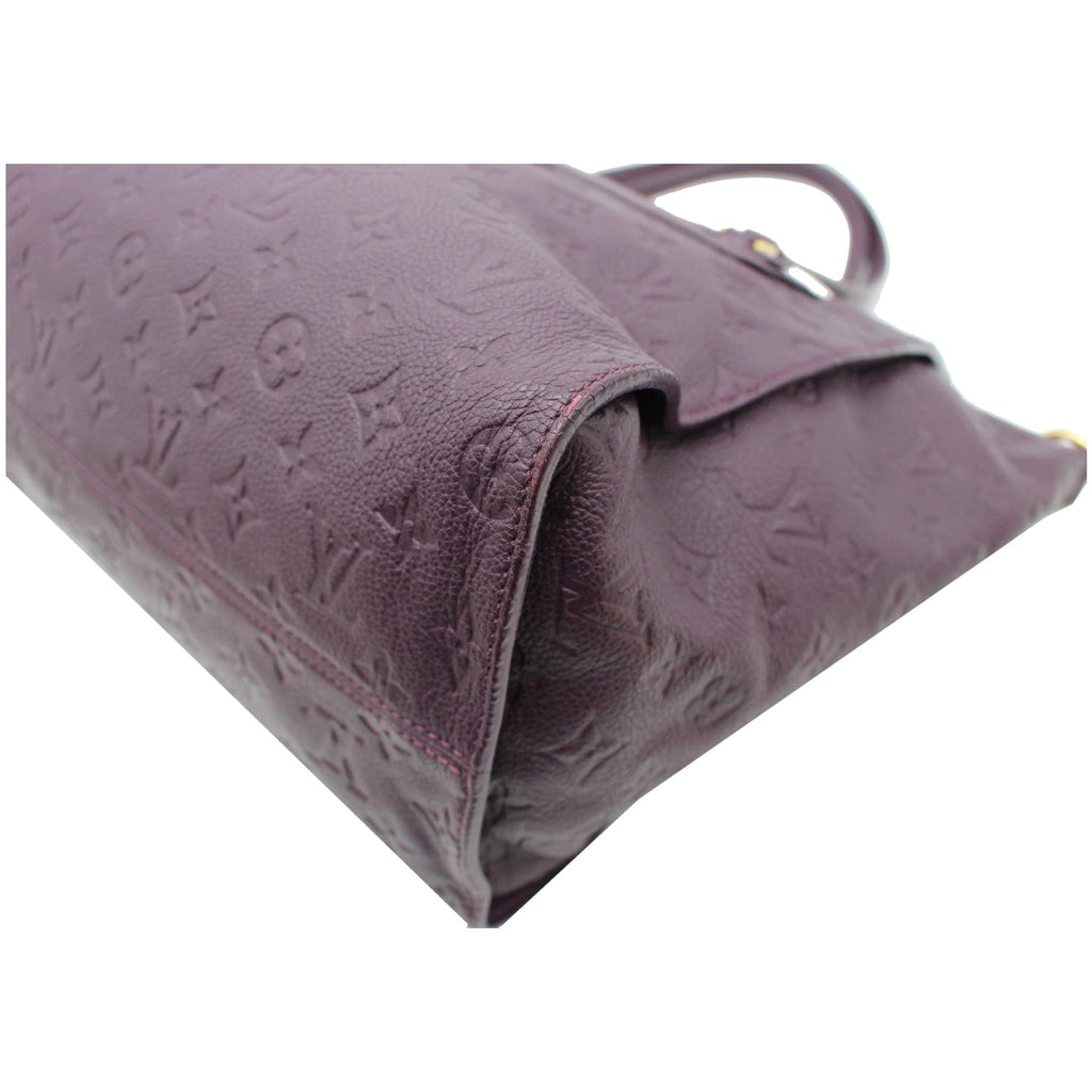 LOUIS VUITTON Lumineuse PM Monogram Empreinte Leather Shoulder Bag Plum