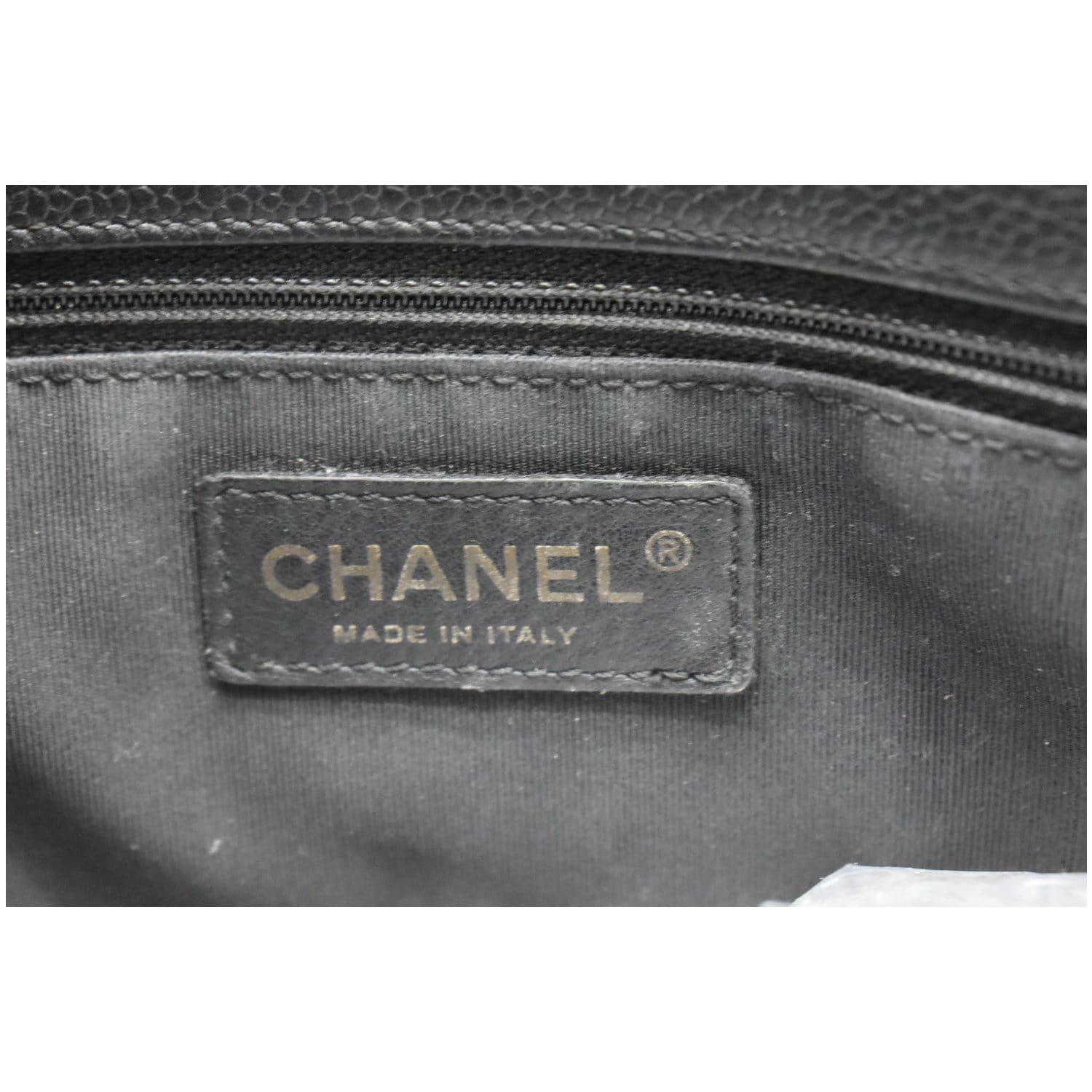 CHANEL Grand Shopping GST Caviar Leather Tote Bag Black