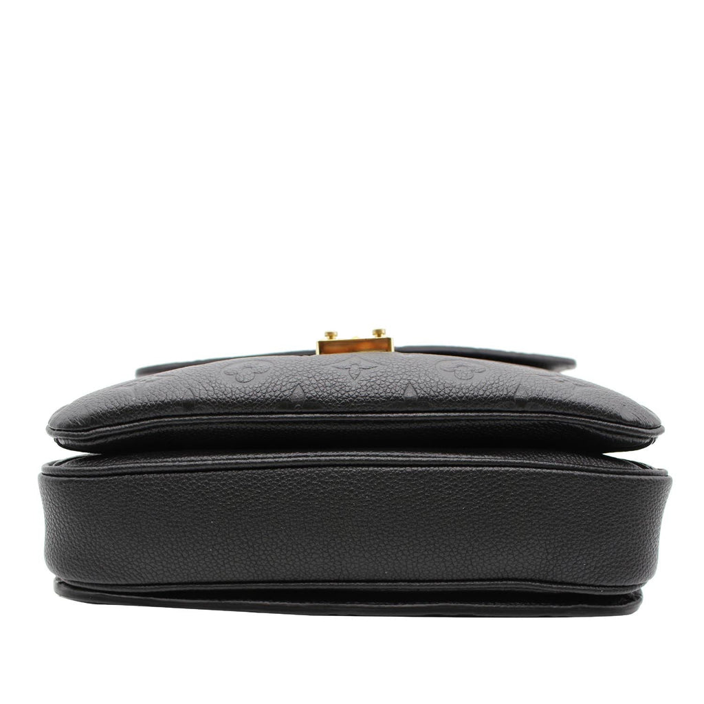 LOUIS VUITTON Metis Pochette Empreinte Leather Shoulder Bag Black