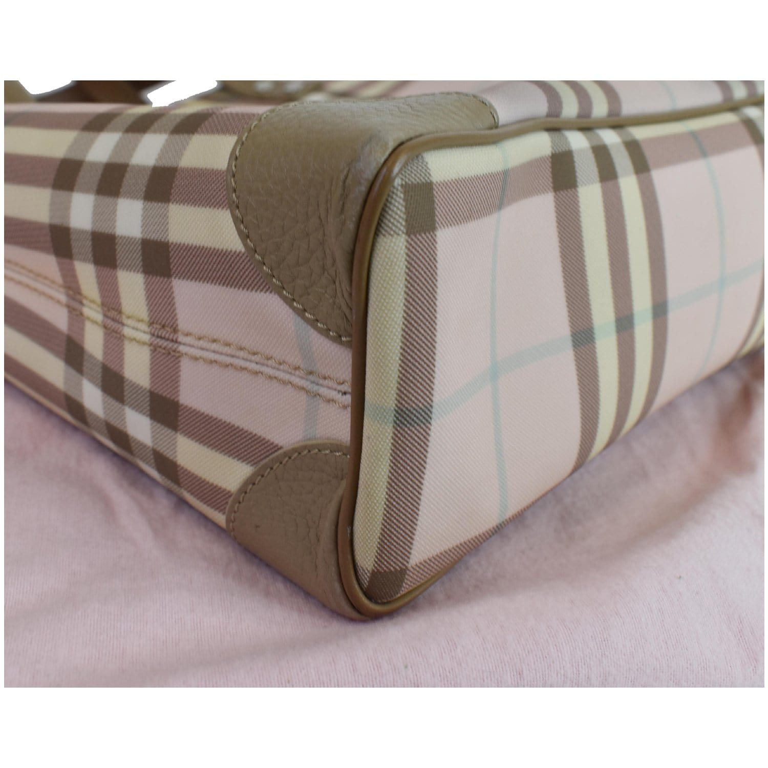 BURBERRY London Nova Check Tote Bag Pale Pink