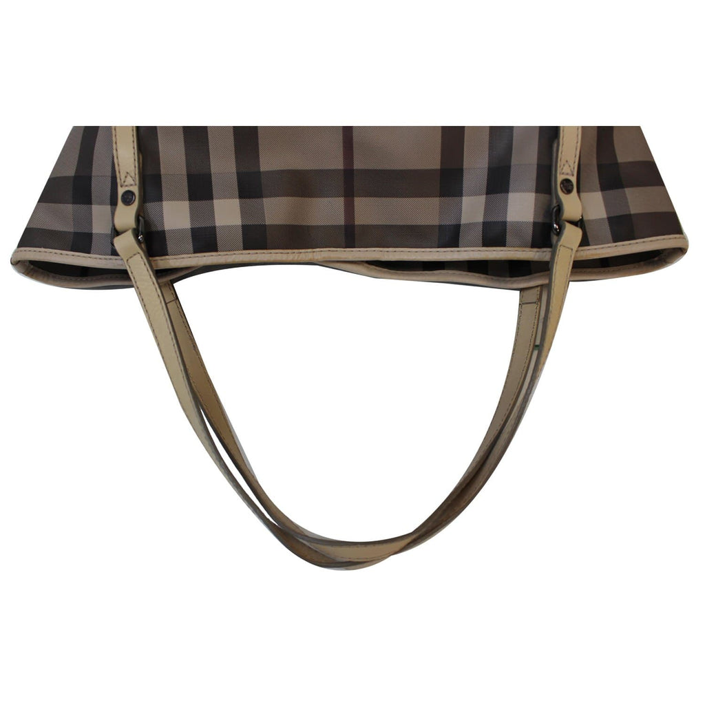 BURBERRY Canterbury Small Smoked Check Tote Bag Grey
