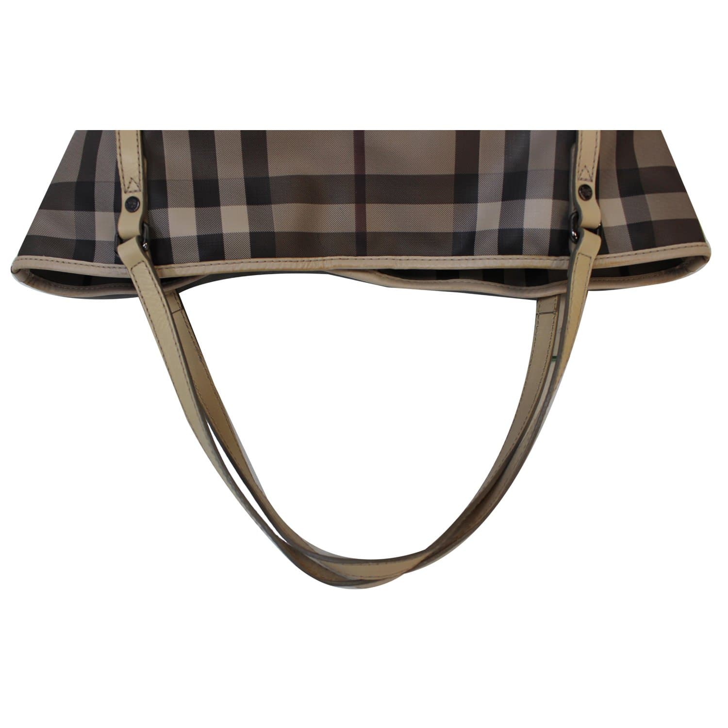 BURBERRY Canterbury Small Smoked Check Tote Bag Grey