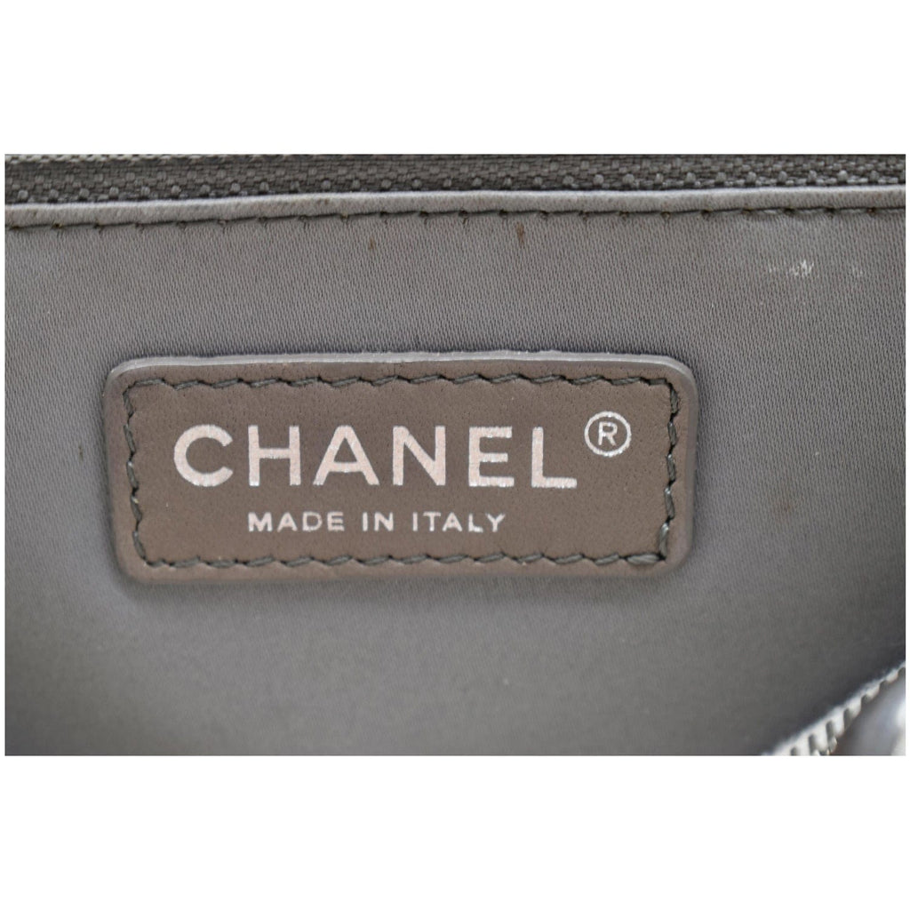 CHANEL XL Grand Quilted Caviar Leather Shopping Tote Bag White