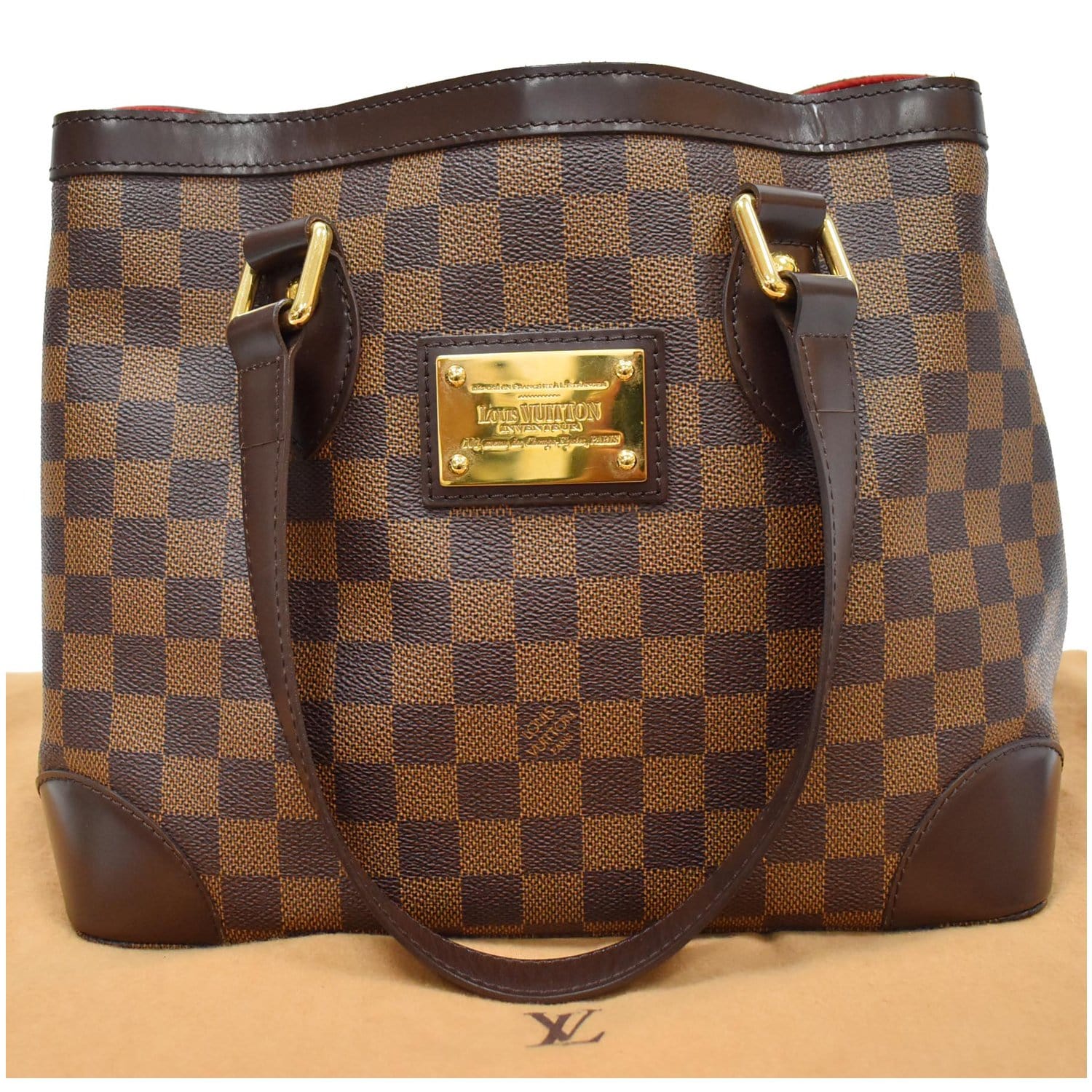 LOUIS VUITTON Hampstead PM Damier Ebene Shoulder Bag Brown