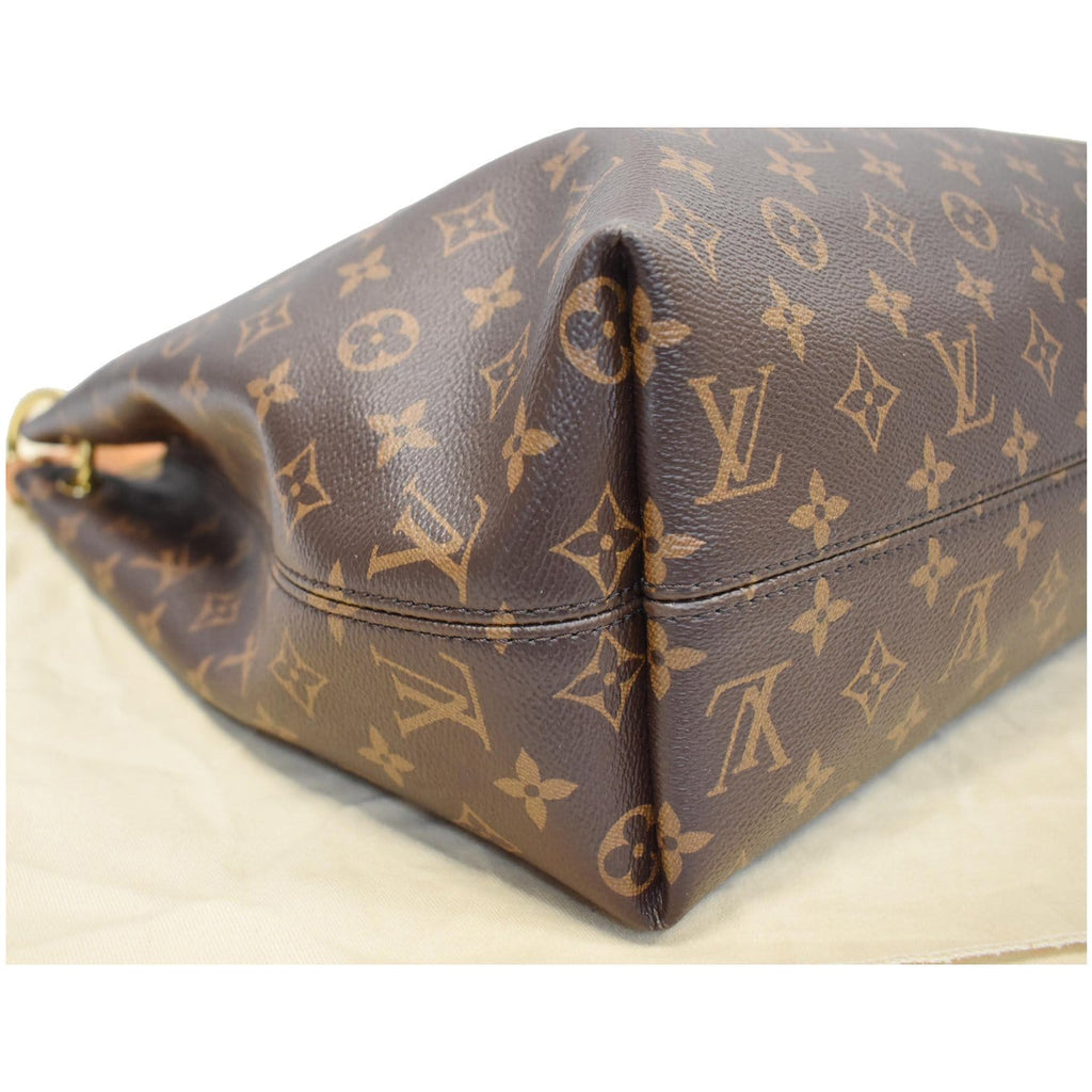 LOUIS VUITTON Graceful MM Monogram Canvas Shoulder Bag Brown
