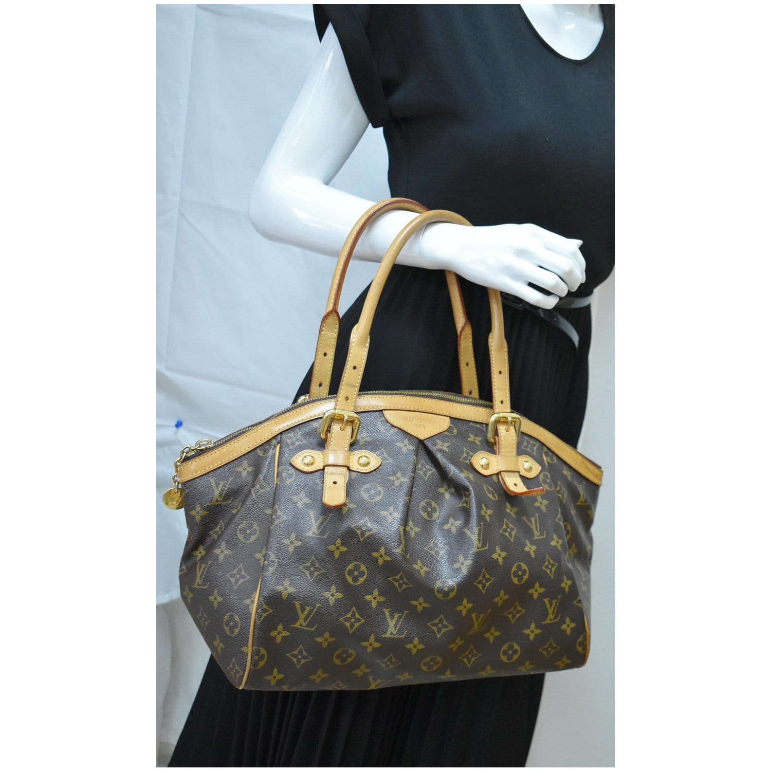 LOUIS VUITTON Tivoli GM Monogram Canvas Shoulder Bag Brown