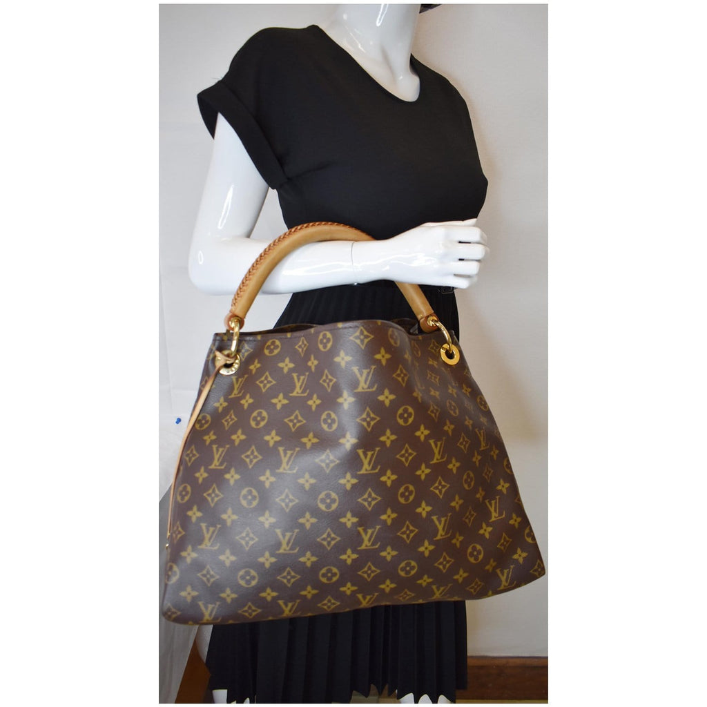 LOUIS VUITTON Artsy MM Monogram Canvas Shoulder Bag Brown