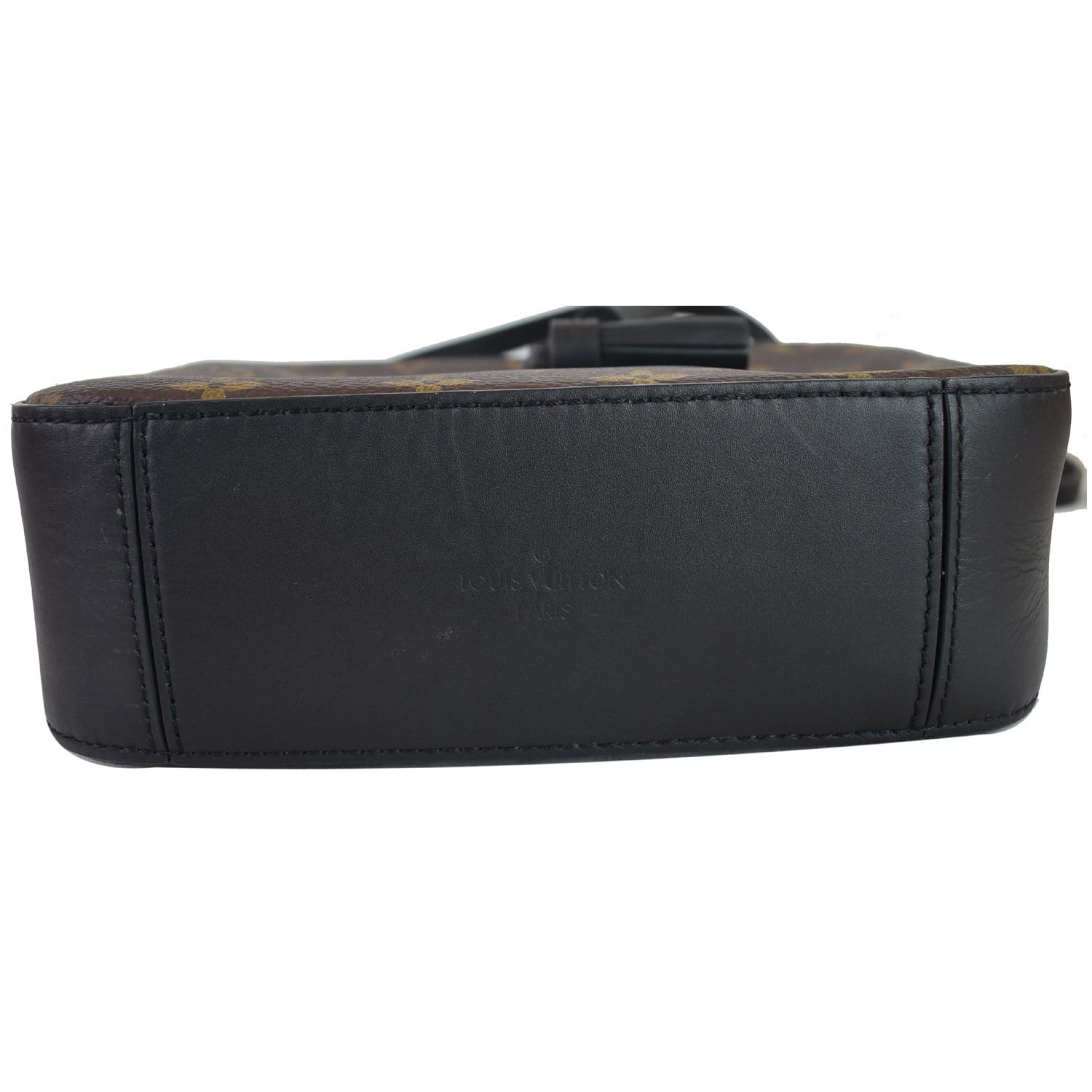 LOUIS VUITTON Saintonge Monogram Canvas Shoulder Bag Noir Black