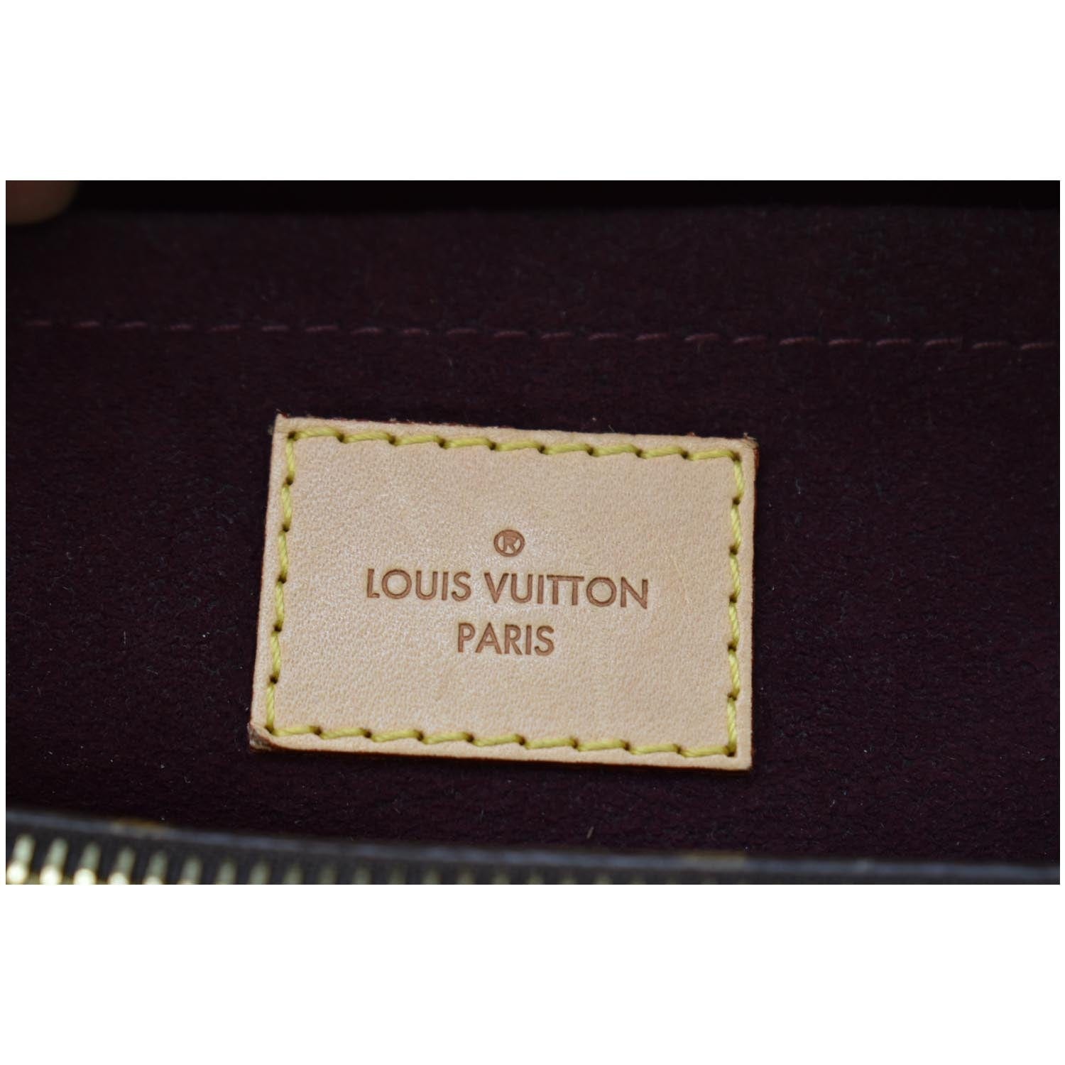 LOUIS VUITTON Montaigne GM Monogram Canvas Shoulder Bag Brown