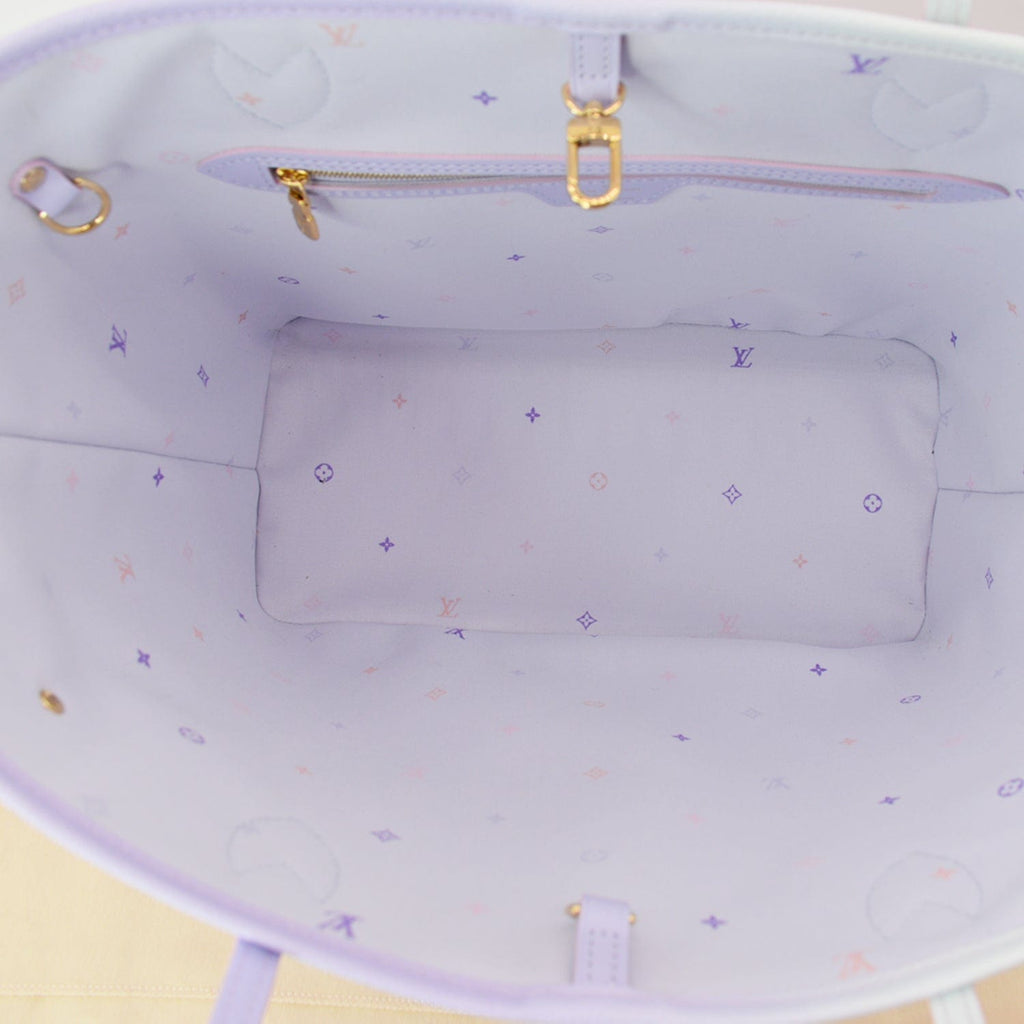 LOUIS VUITTON Neverfull MM Monogram Canvas Tote Bag Sunrise Pastel