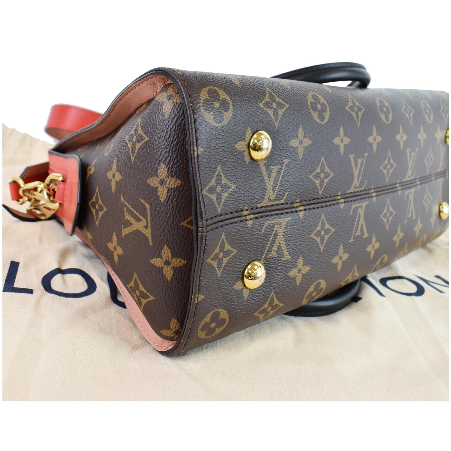 LOUIS VUITTON Tuileries Monogram Canvas Tote Shoulder Bag Brown