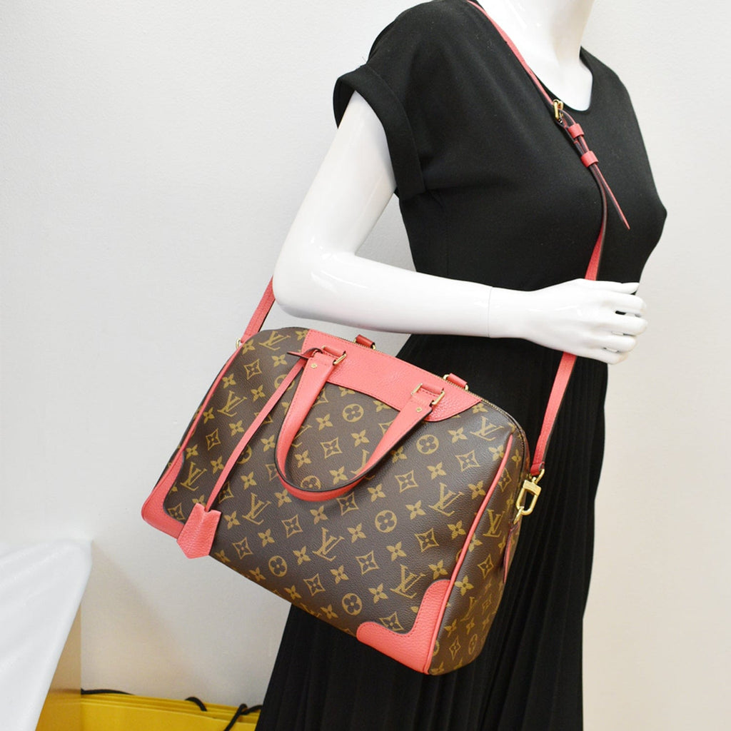 LOUIS VUITTON Retiro NM Monogram Canvas 2Way Shoulder Bag Red