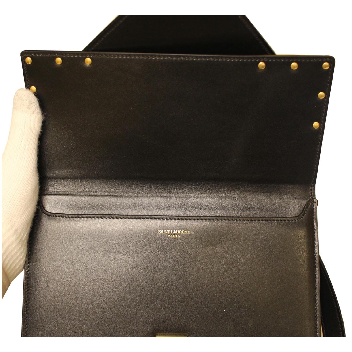 YVES SAINT LAURENT Small Margaux Leather Shoulder Bag Black - Last Call