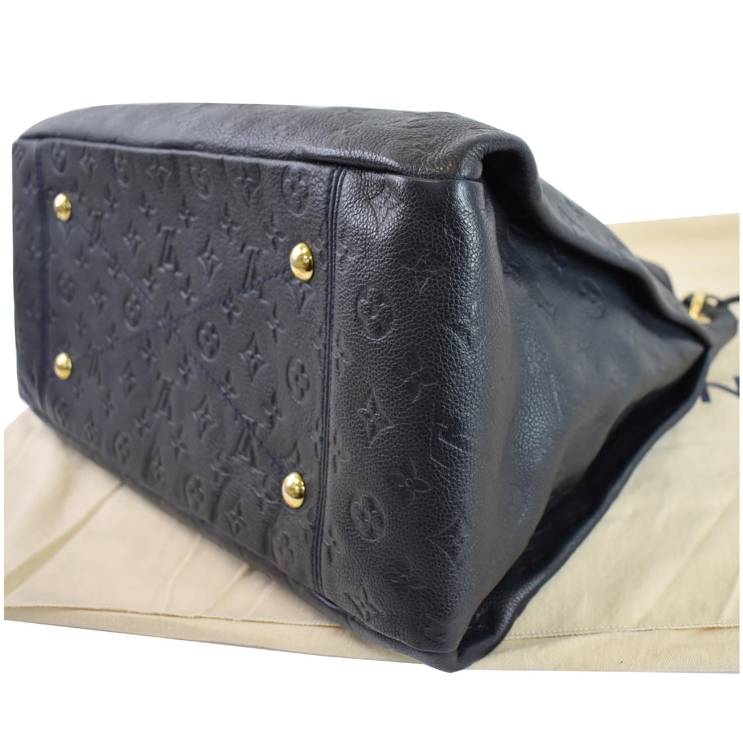 LOUIS VUITTON Artsy MM Empreinte Leather Shoulder Bag Blue