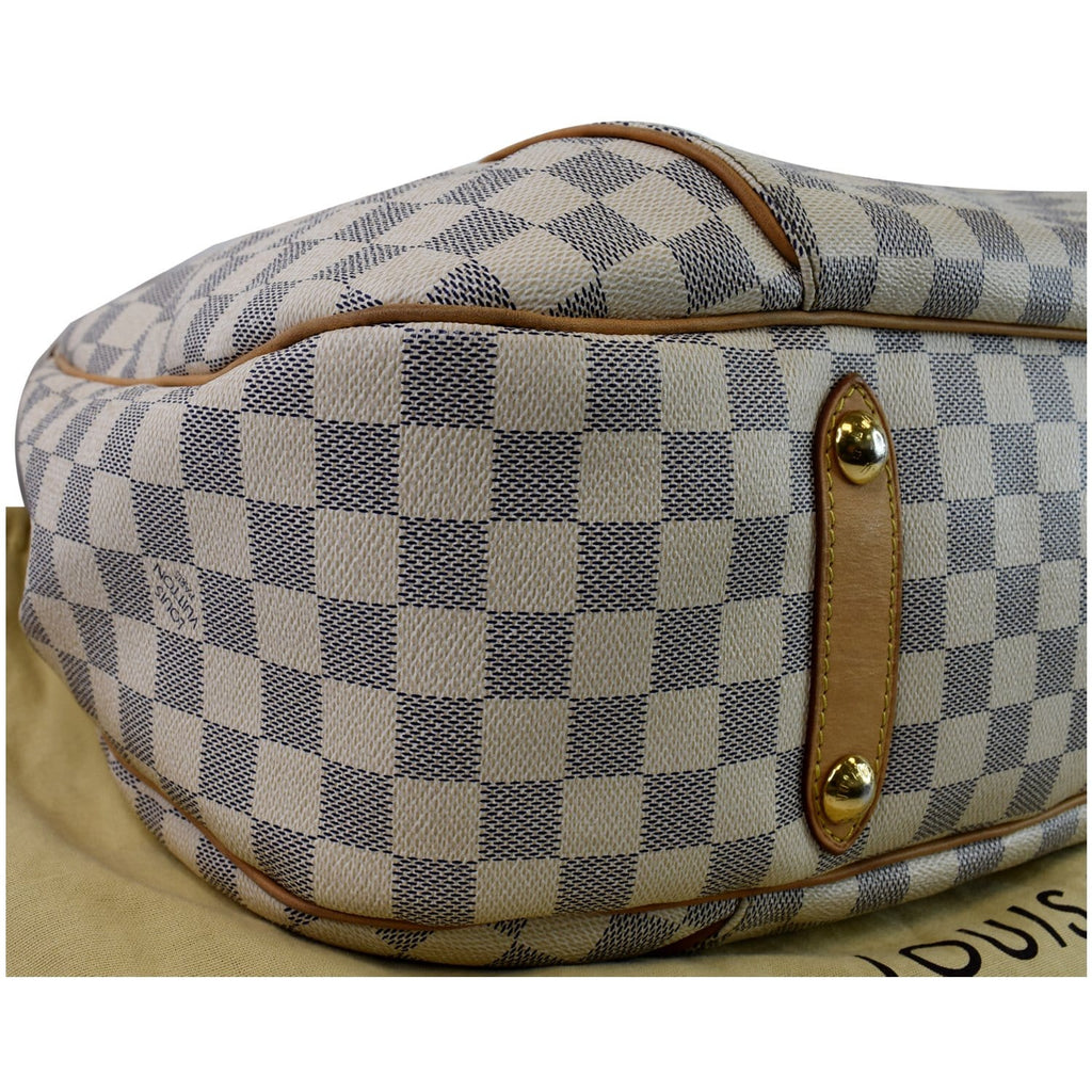 LOUIS VUITTON Galliera GM Damier Azur Shoulder Bag White