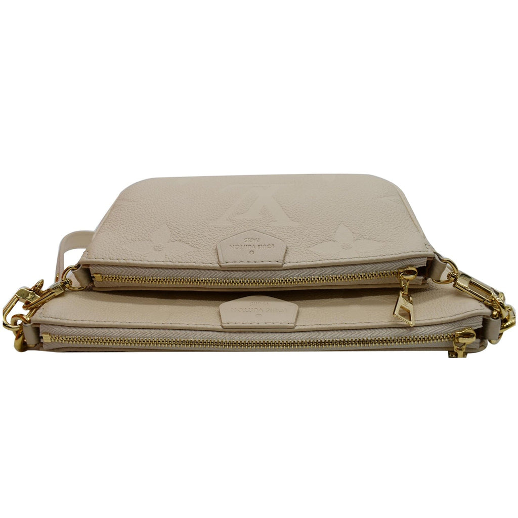 LOUIS VUITTON Multi Pochette Accessoires Monogram Empreinte Shoulder Bag Cream