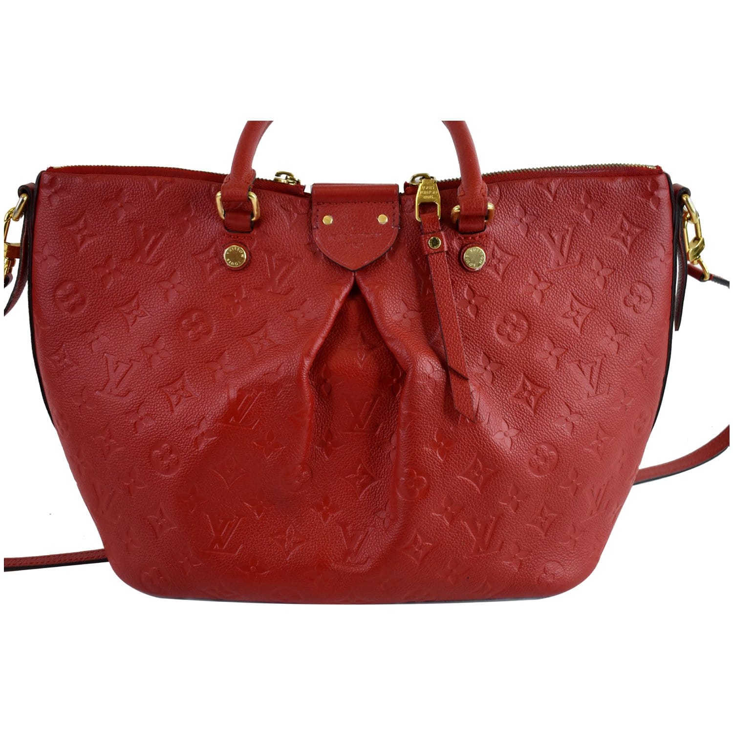 LOUIS VUITTON Mazarine MM Monogram Empreinte Shoulder Bag Red