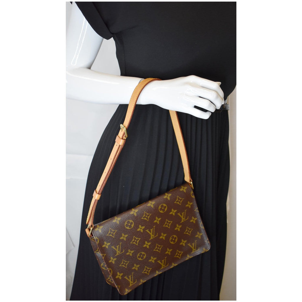 LOUIS VUITTON Musette Tango Monogram Canvas Shoulder Bag Brown