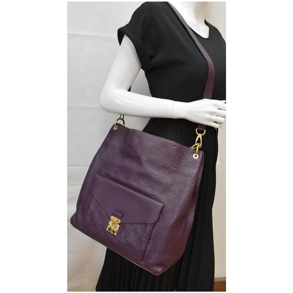 LOUIS VUITTON Metis Hobo Monogram Empreinte Shoulder Bag Plum