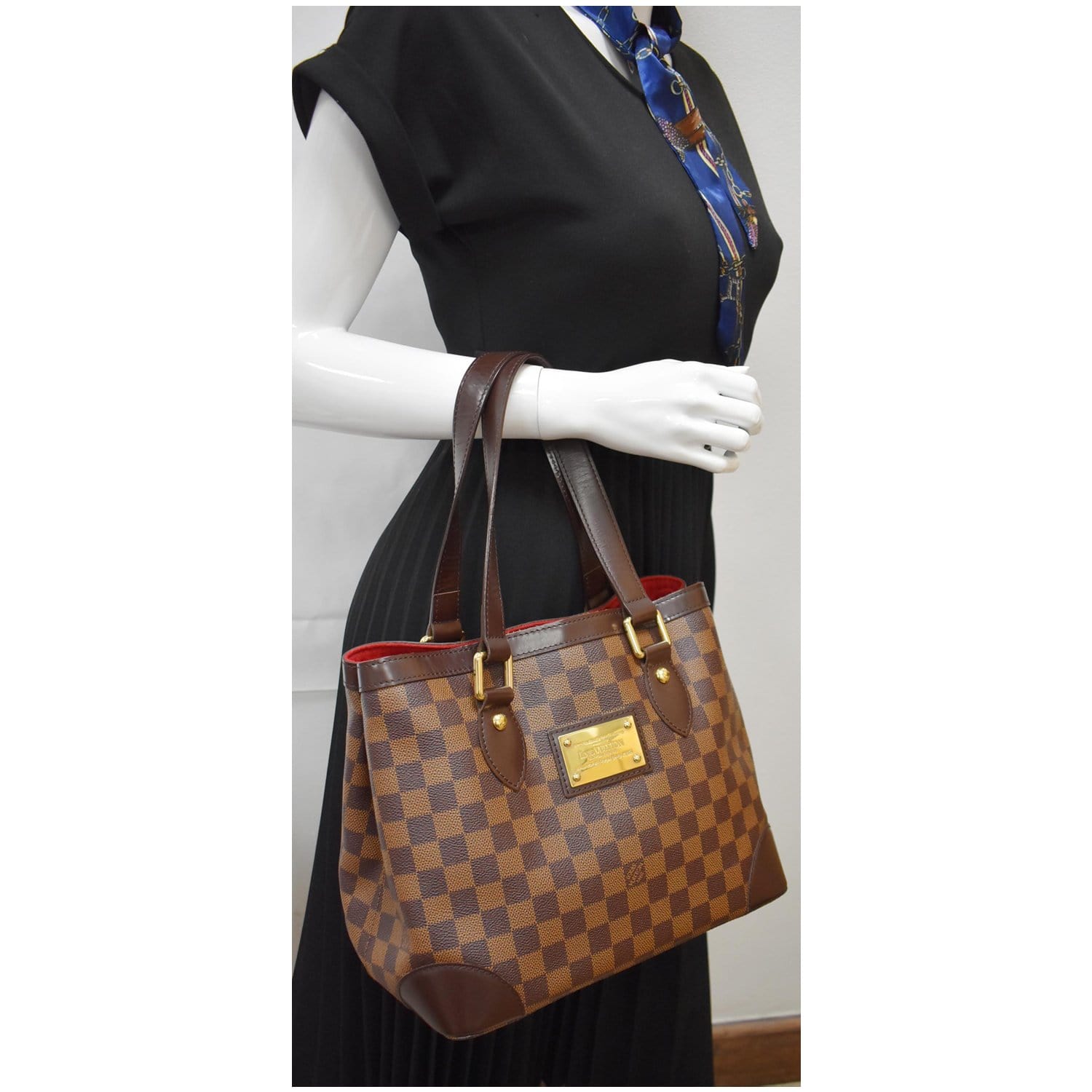 LOUIS VUITTON Hampstead PM Damier Ebene Shoulder Bag Brown