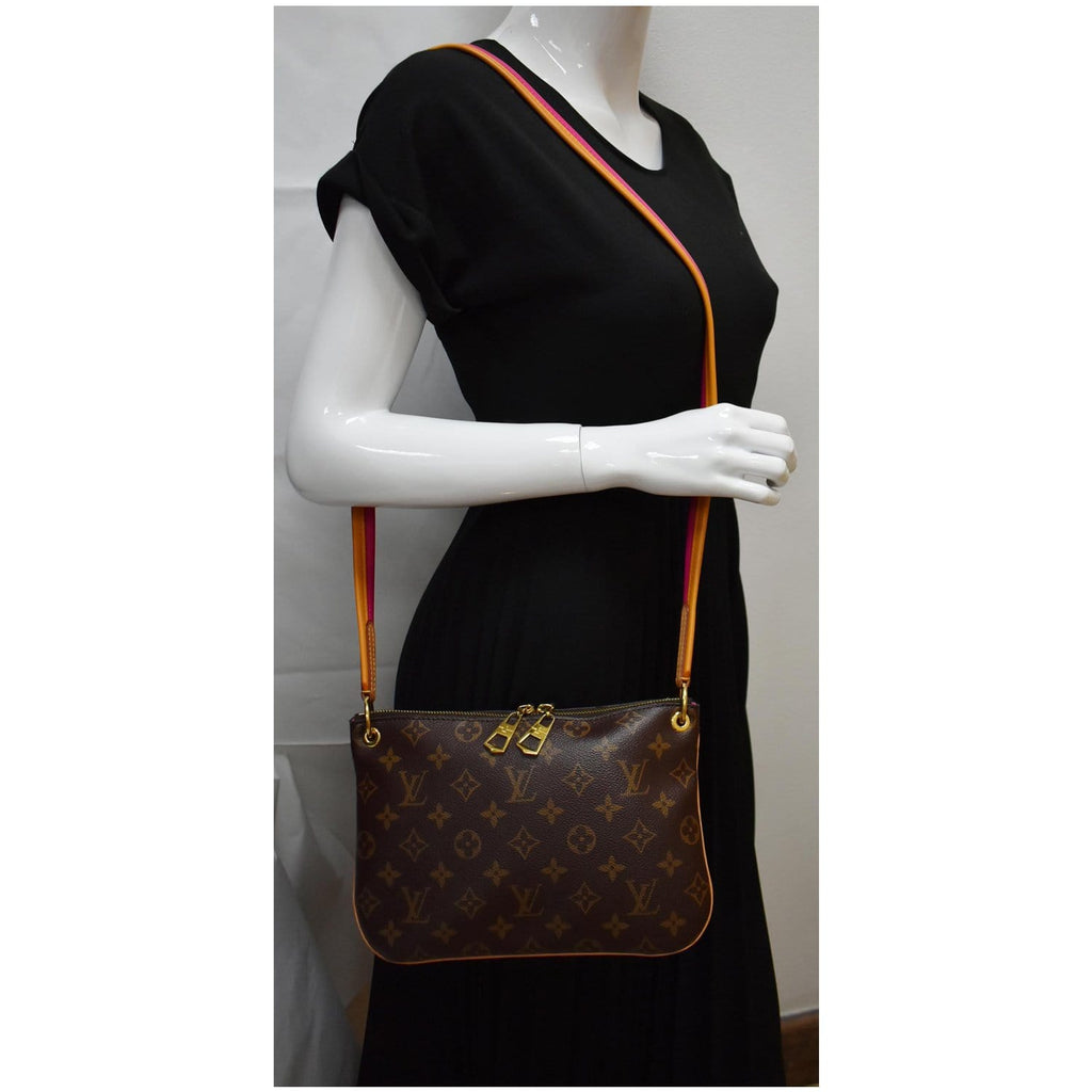 LOUIS VUITTON Lorette Monogram Canvas Shoulder Bag Brown
