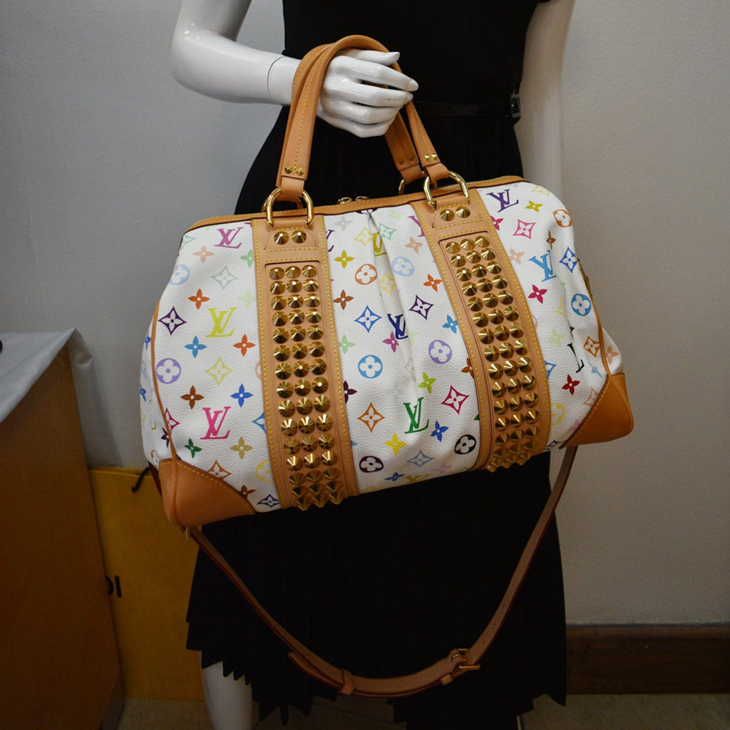 LOUIS VUITTON Courtney GM Monogram Canvas Shoulder Bag White