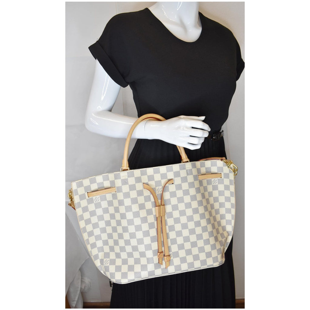 LOUIS VUITTON Girolata Damier Azur Shoulder Bag White