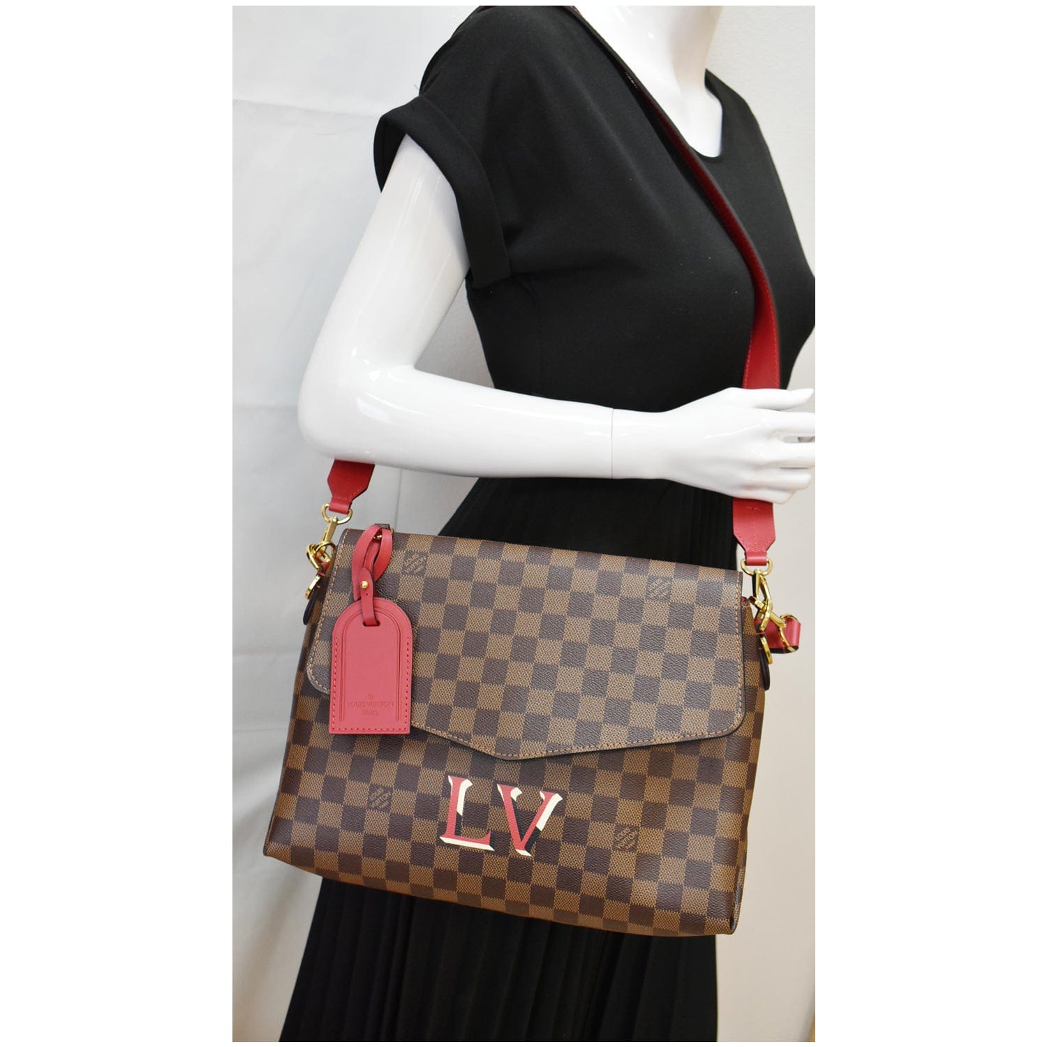 LOUIS VUITTON Beaubourg MM Damier Ebene Shoulder Bag Brown