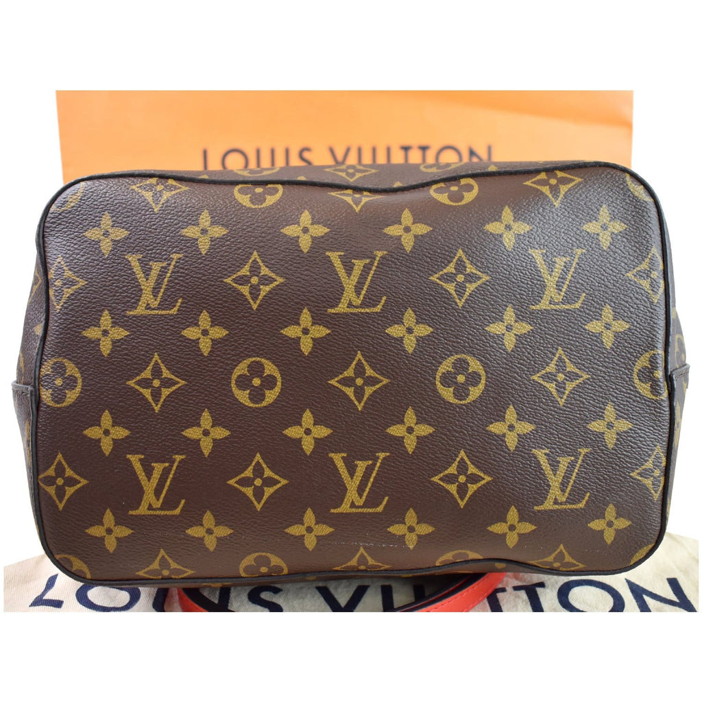 LOUIS VUITTON Neonoe Monogram Canvas Shoulder Bag Coquelicot
