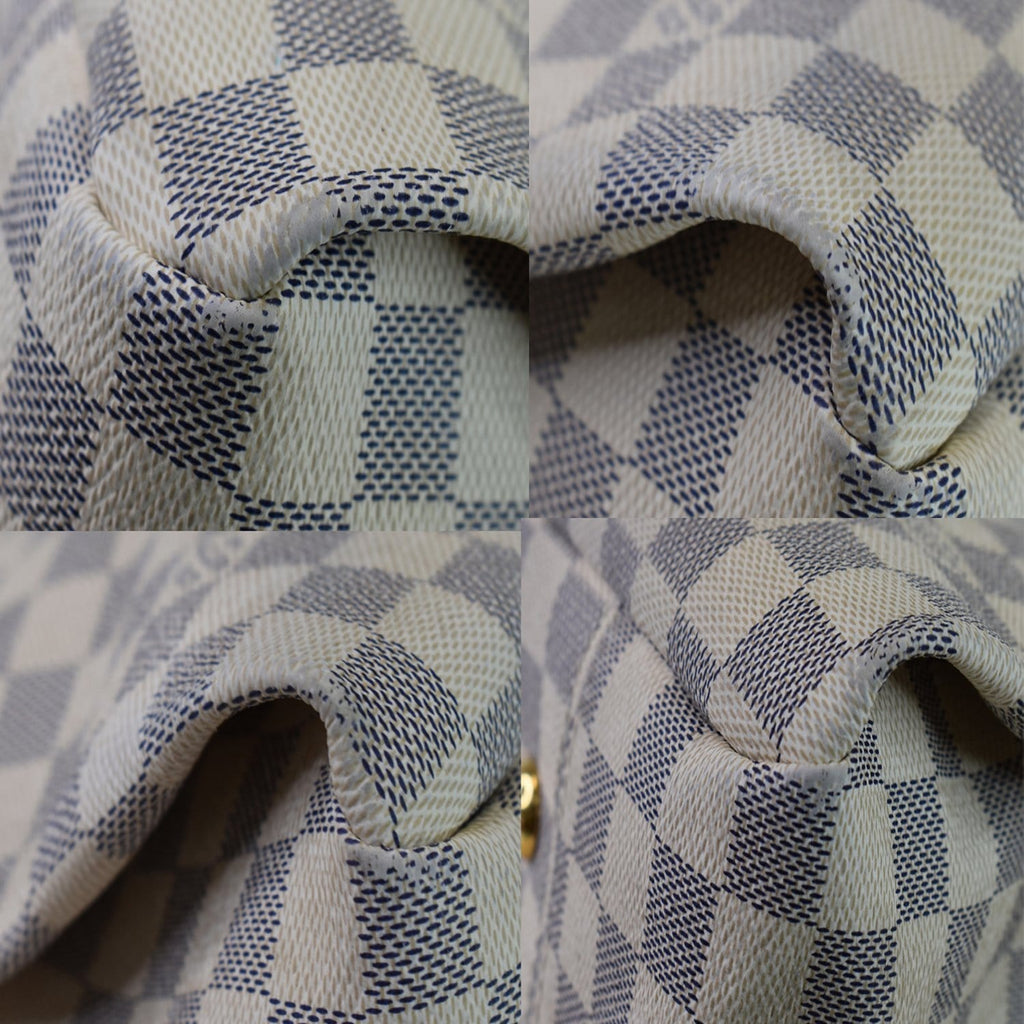 LOUIS VUITTON Artsy MM Damier Azur Shoulder Bag White