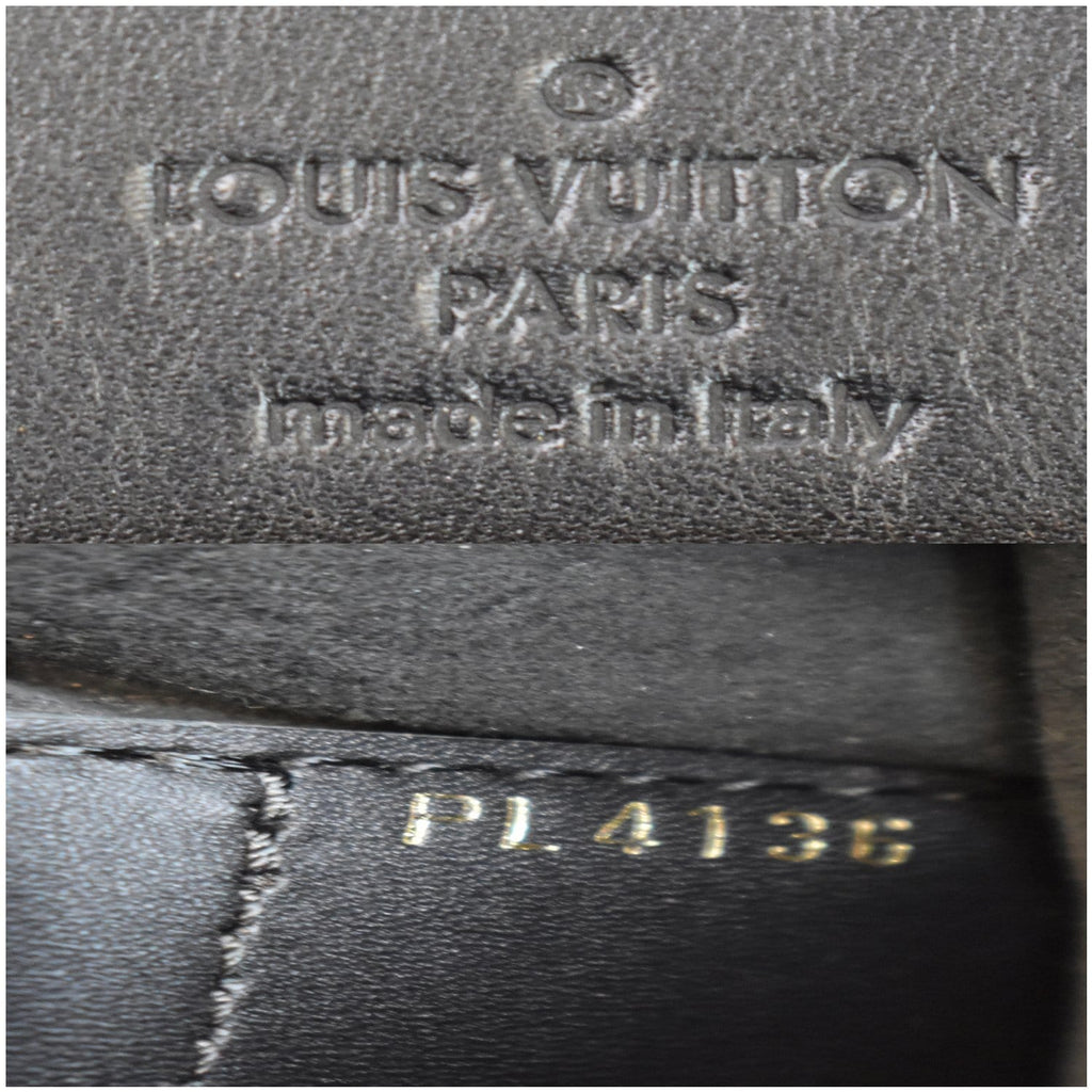 LOUIS VUITTON Airy V Louise GM Calfskin Pochette Chain Shoulder Bag Black