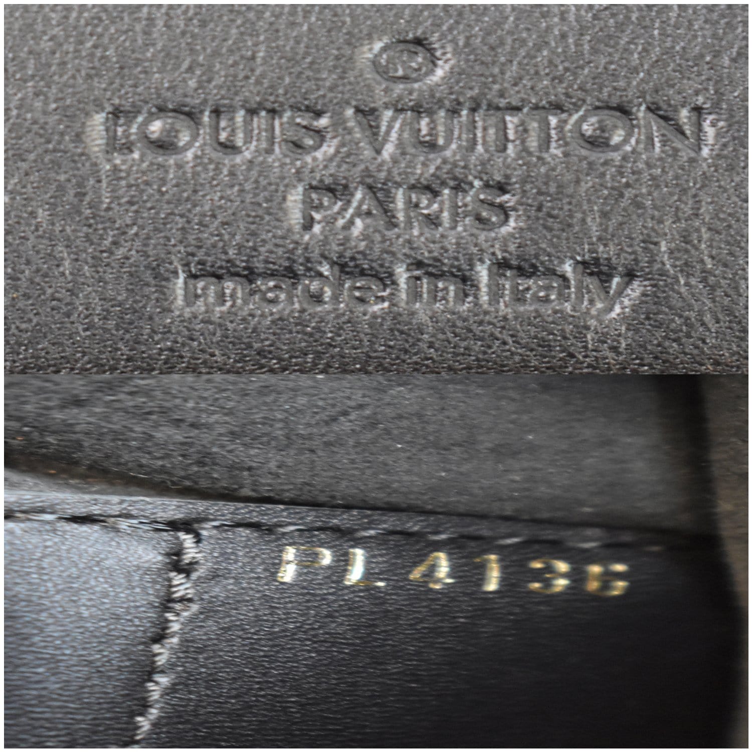 LOUIS VUITTON Airy V Louise GM Calfskin Pochette Chain Shoulder Bag Black