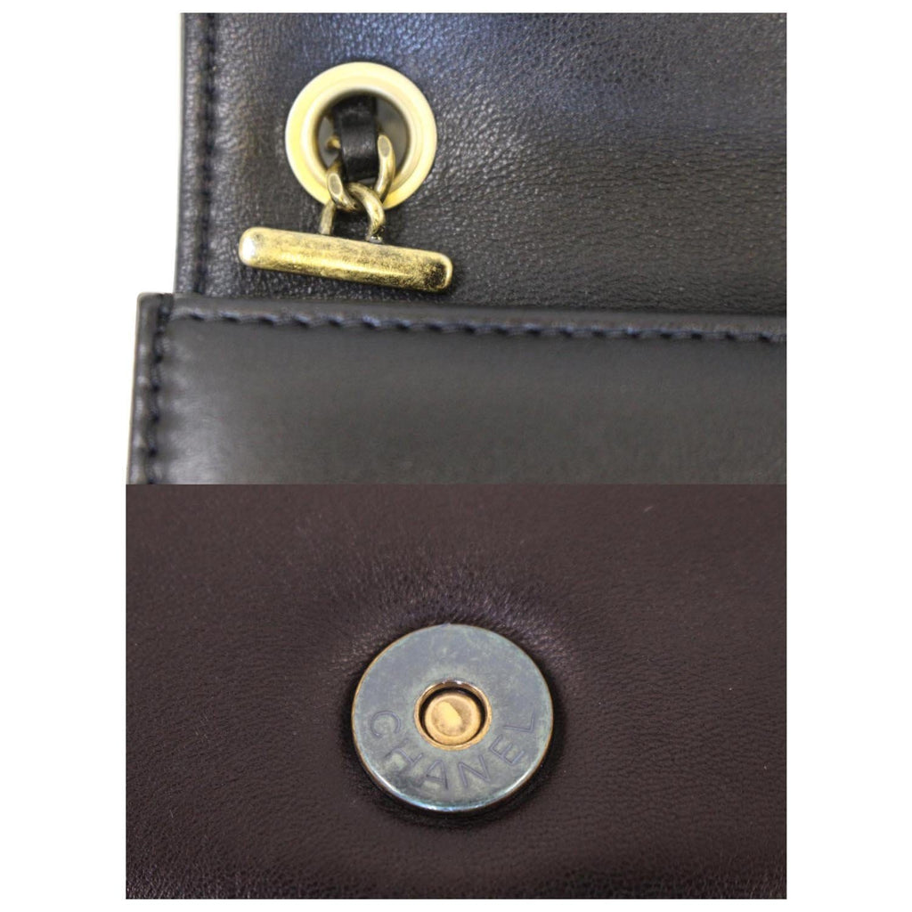 CHANEL Boy Brick Flap Black Leather Shoulder Bag
