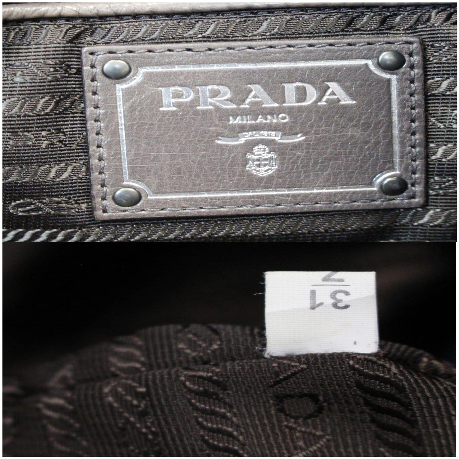 Prada Vitello Daino Leather Large Tote Bag Brown
