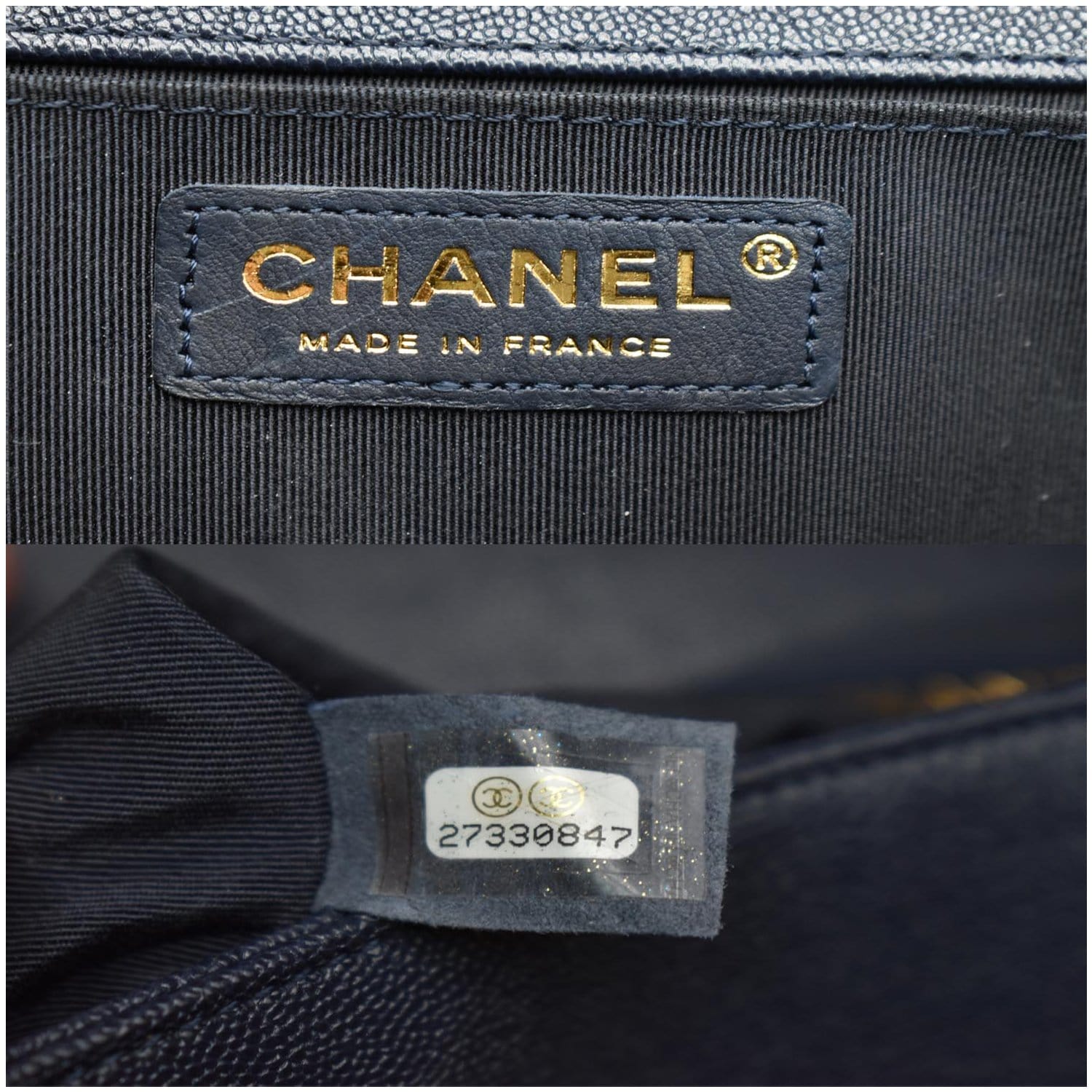 CHANEL Medium Boy Flap Quilted Leather Shoulder Bag Navy Blue