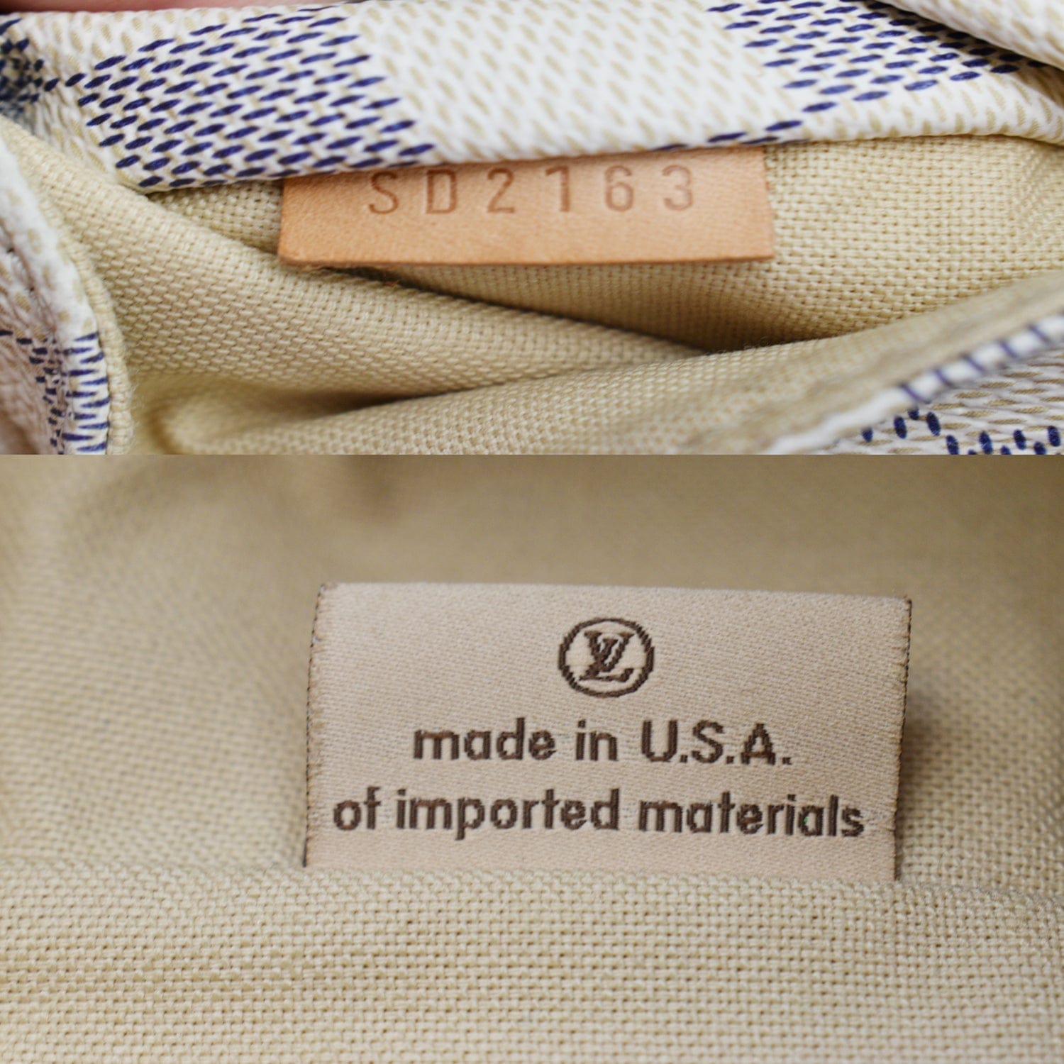 LOUIS VUITTON Totally PM Damier Azur Shoulder Bag White