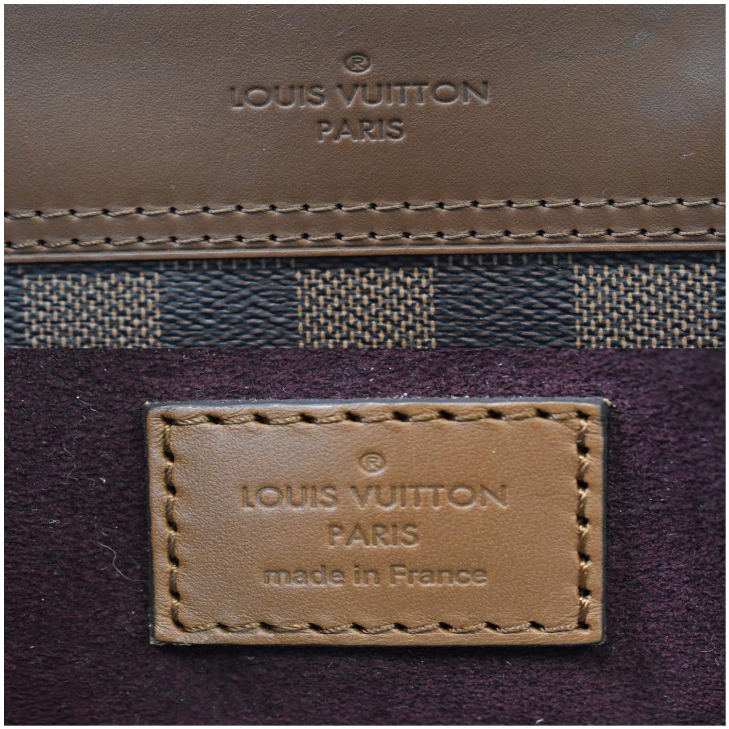 LOUIS VUITTON Greenwich Damier Ebene Shoulder Bag Brown