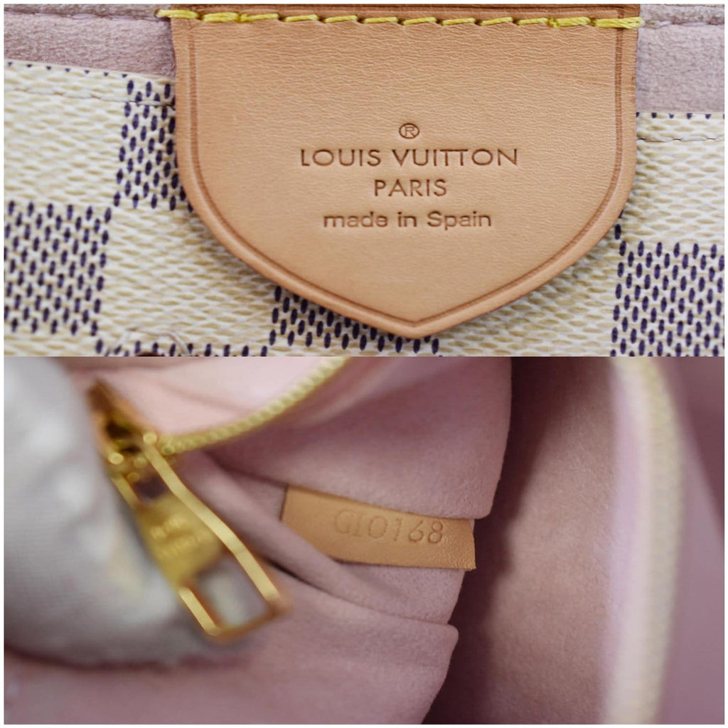 LOUIS VUITTON Girolata Damier Azur Shoulder Bag White