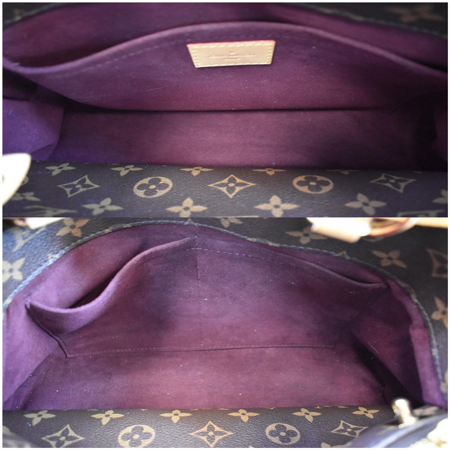 LOUIS VUITTON Montaigne MM Monogram Canvas Shoulder Bag Brown