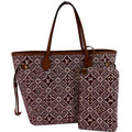 LOUIS VUITTON Neverfull MM Since 1854 Jacquard Shoulder Bag Bordeaux Red