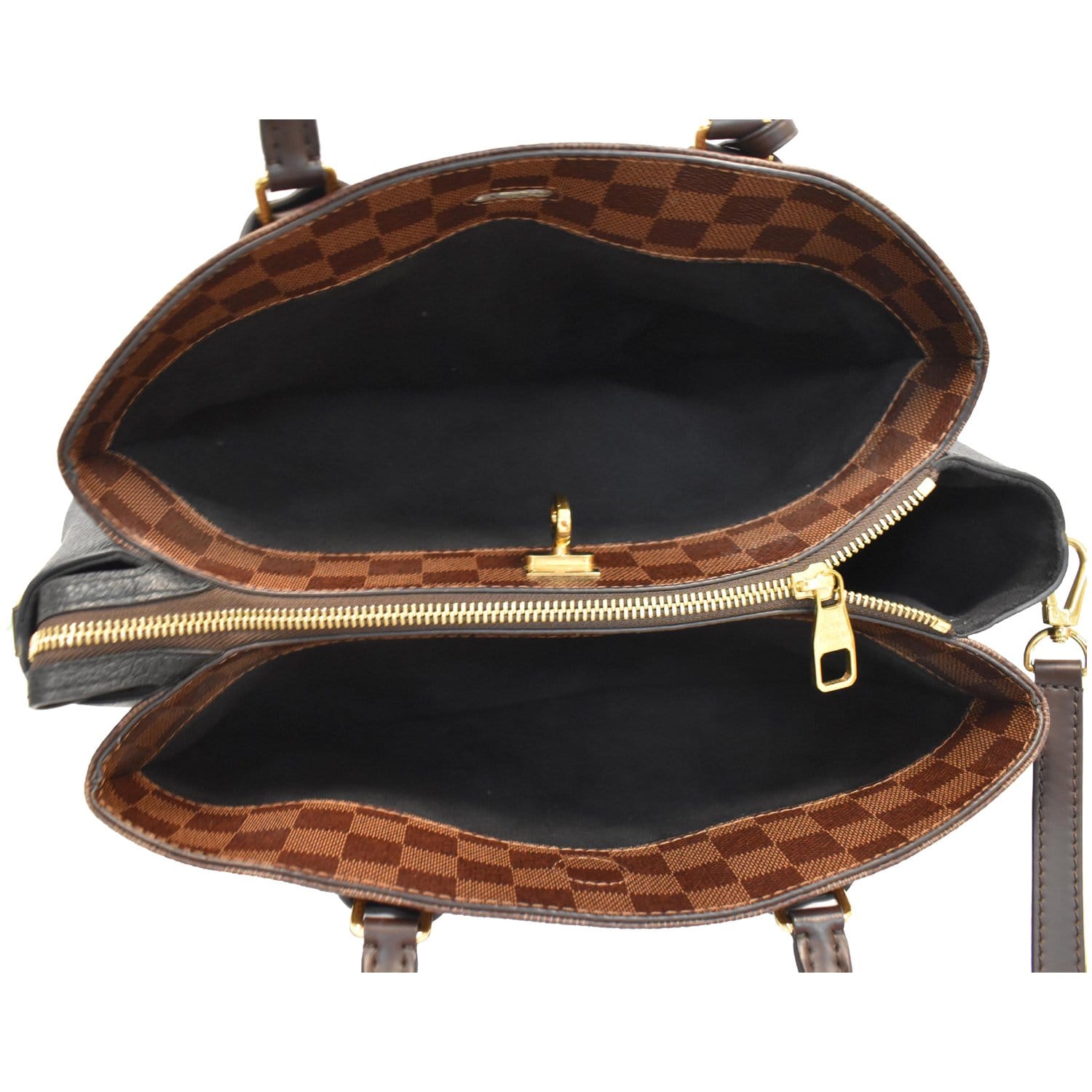 LOUIS VUITTON Normandy Damier Ebene Shoulder Bag Brown