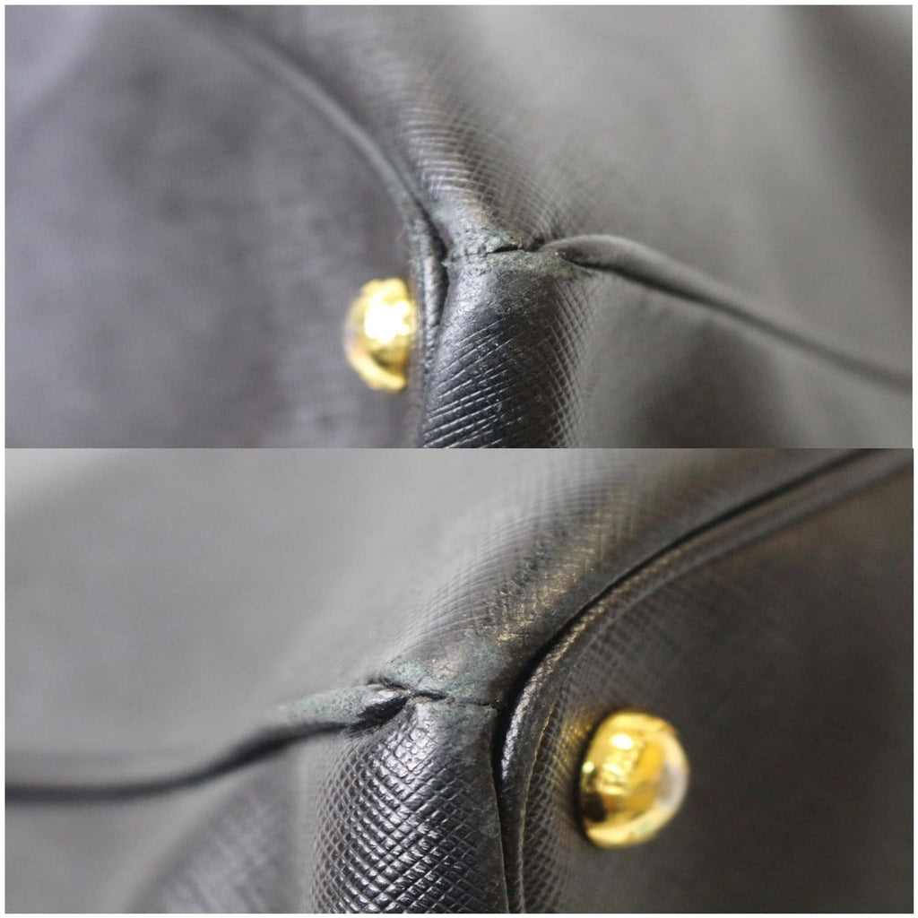 PRADA Galleria Large Saffiano Leather Tote Bag Black